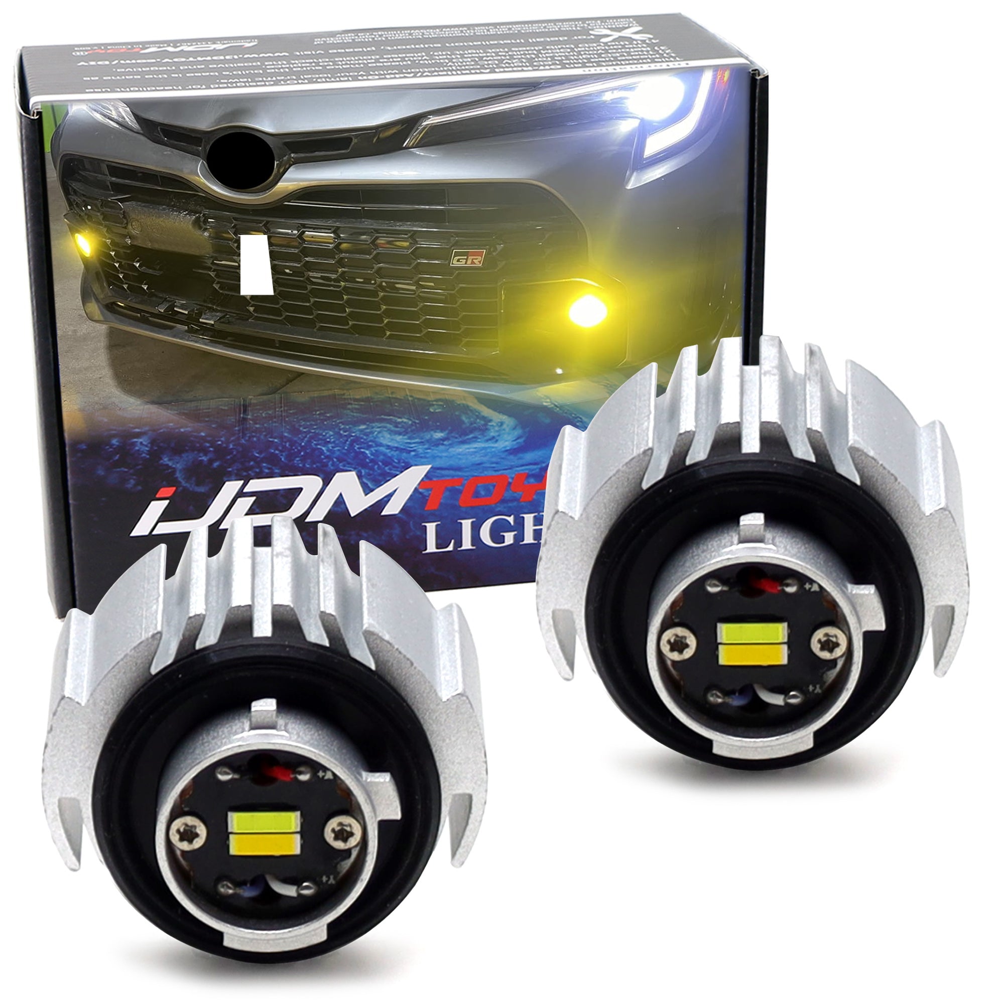 30W White/Yellow Dual Color L1B LED Replacement Bulb for 2019+ Toyota & Lexus - Perfect for Headlight Upgrades, Night Driving, and Enhanced Visibility