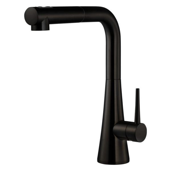 Hamat SEPO 2000 MB Matte Black Pull Out Kitchen Faucet with Dual Function Spray - Perfect for Modern Kitchens, Dishwashing & Food Prep