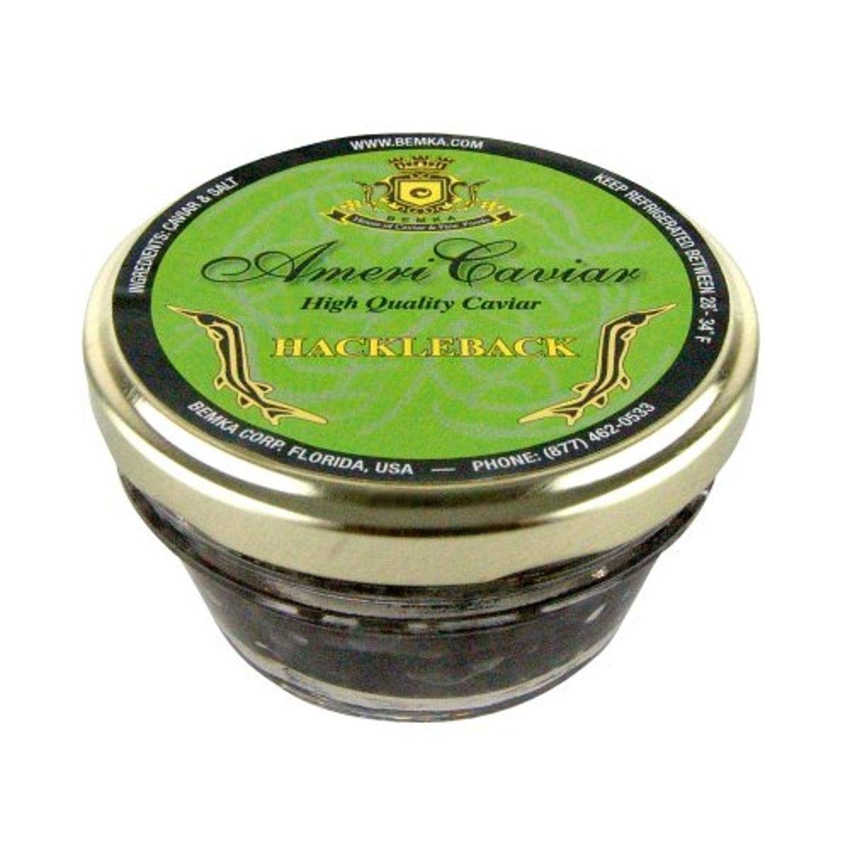 Premium Wild Hackleback Sturgeon Caviar - 2oz Jar | Sustainably Sourced American Caviar for Gourmet Dining, Special Occasions & Luxury Gifts