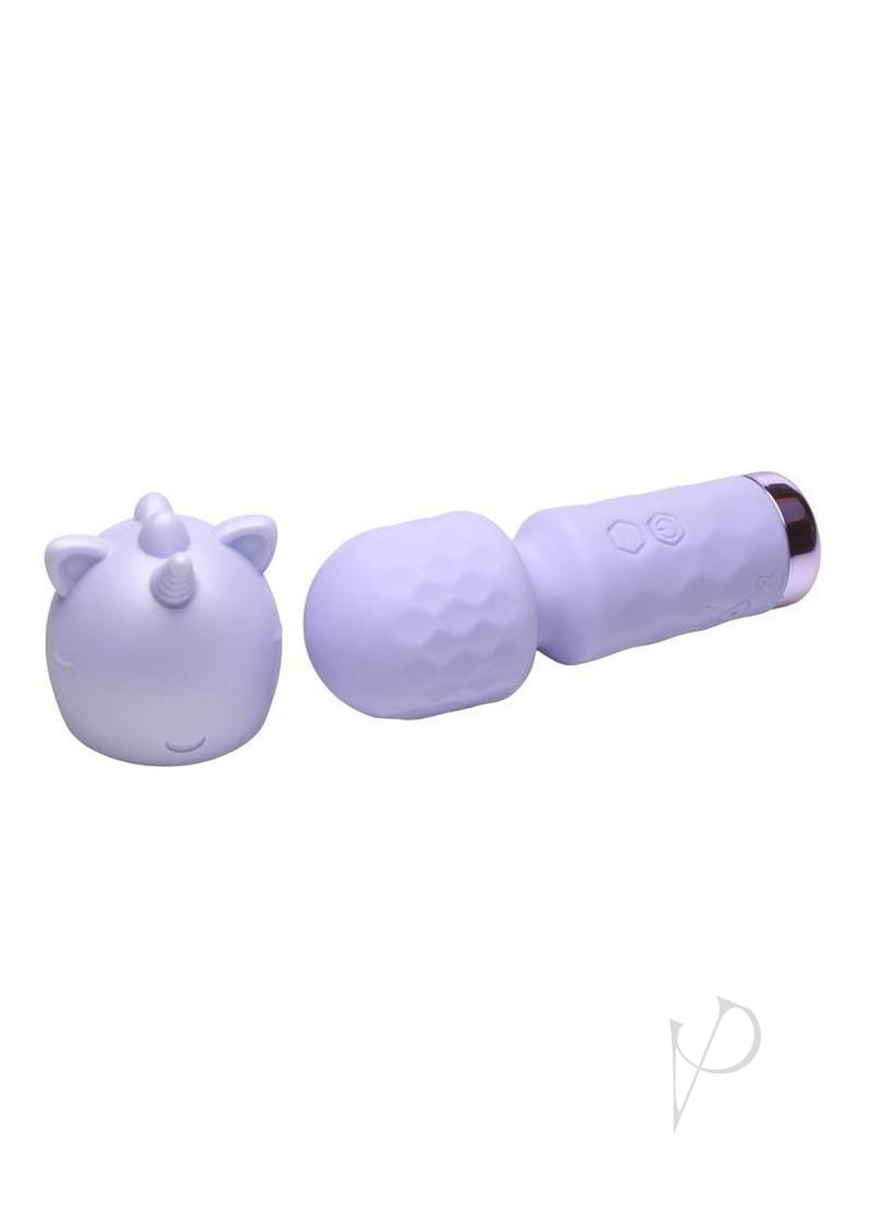 Rechargeable Silicone Wand Massager - Purple Unicorn Design for Relaxation & Stress Relief - Perfect for Home Spa, Self-Care & Couples Use