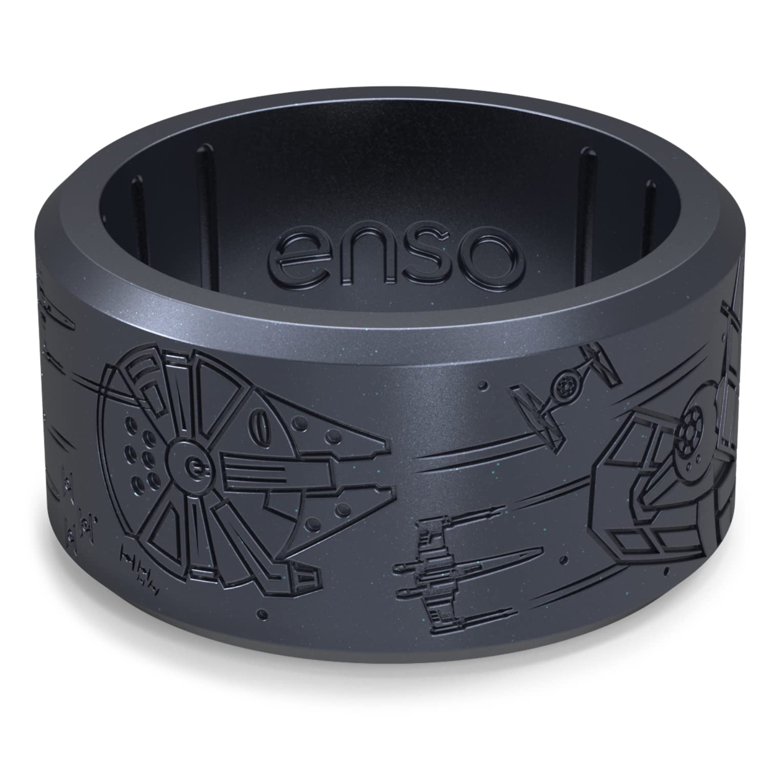 Star Wars Marquee Silicone Rings - Wide Comfortable Flexible Wedding Bands for Men & Women - Perfect for Cosplay, Workout, Gym, Swimming & Everyday Wear