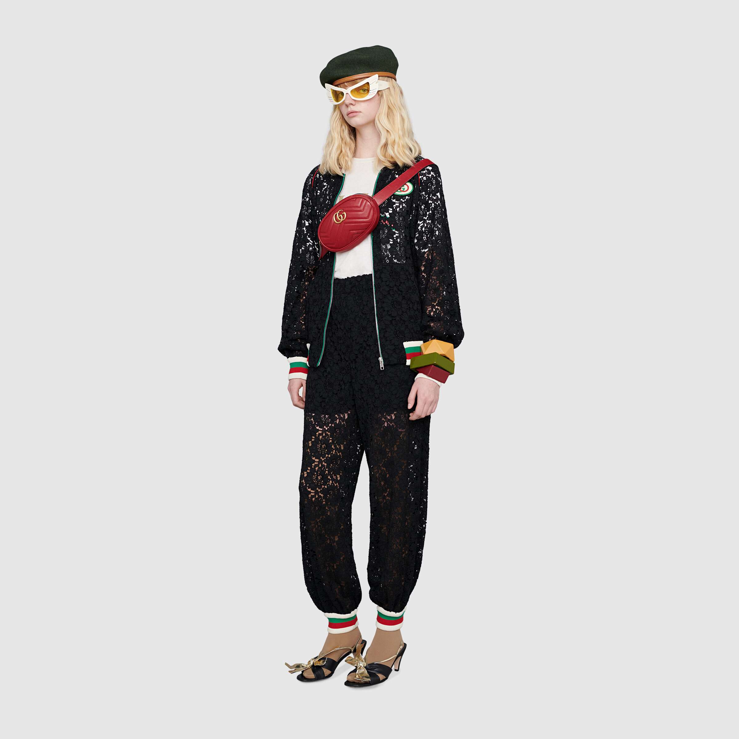 Gucci GG Marmont Matelassé Leather Belt Bag in Hibiscus Red | Crossbody Fanny Pack for Women | Perfect for Travel, Concerts & Everyday Use