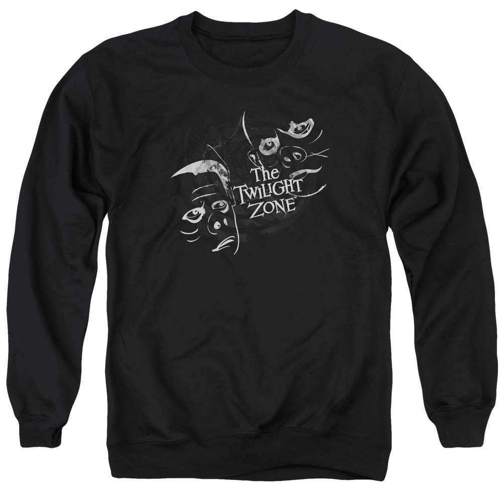 Twilight Zone Strange Faces Unisex Crewneck Sweatshirt for Men & Women | Vintage Sci-Fi TV Show Merch | Casual Wear & Gift for Fans