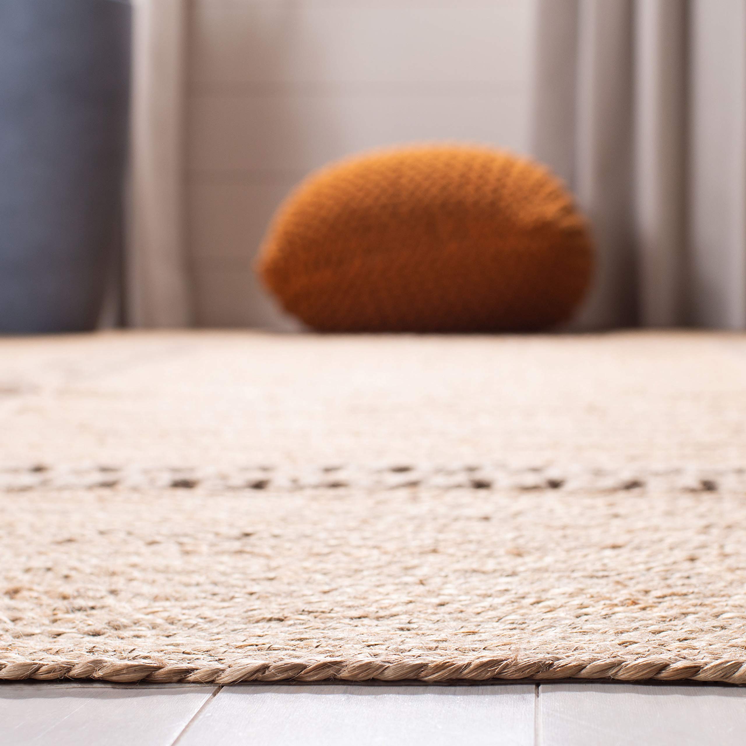 SAFAVIEH Handmade Boho Jute Area Rug 5' x 8' - Natural Fiber Farmhouse Rug for Living Room & Bedroom, Beige (NF374B) | High Traffic Durable Floor Mat for Home Decor, Cozy Boho Chic Style
