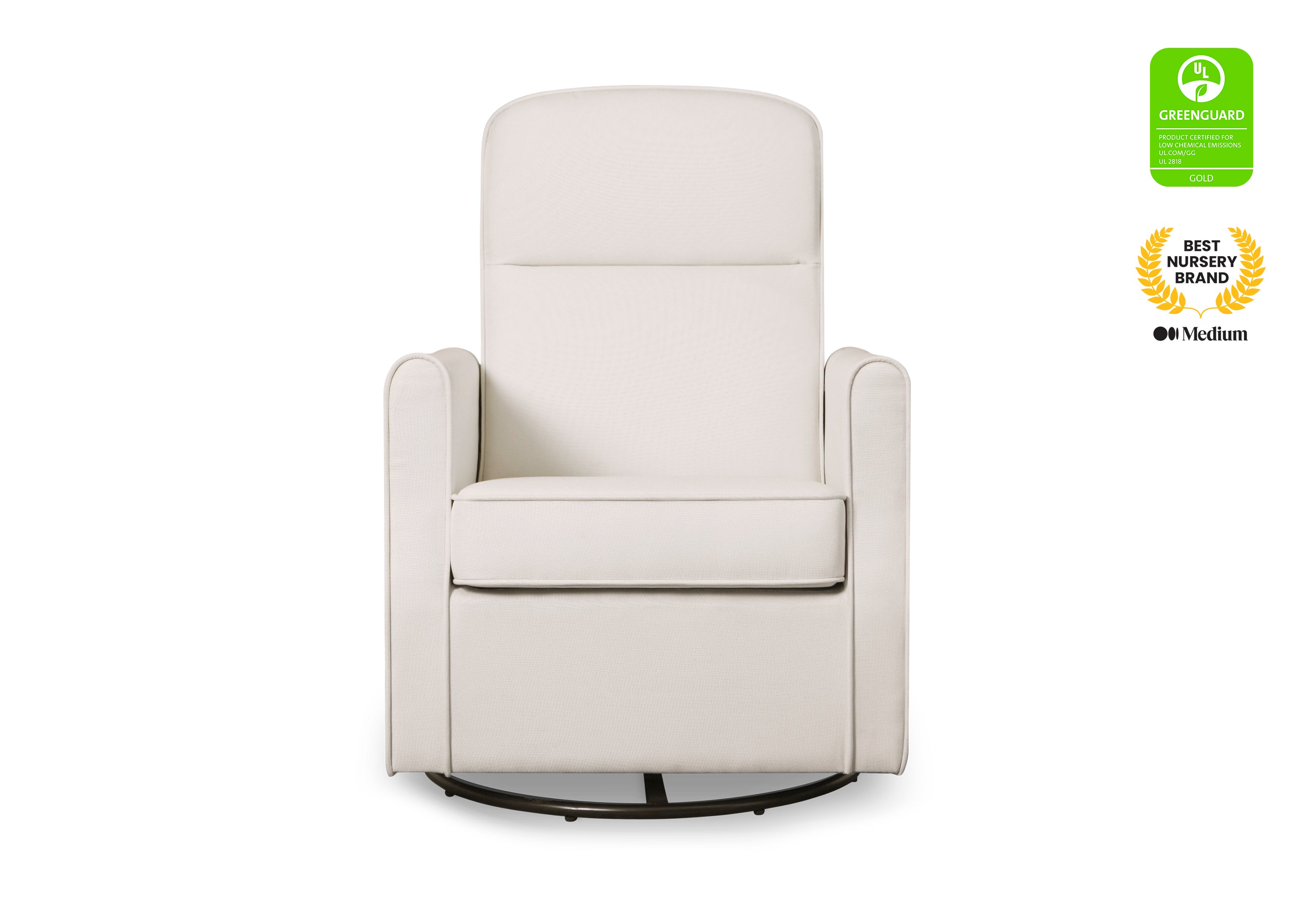 Blair Slim Nursery Glider Swivel Rocker Chair - Modern Comfort for Breastfeeding & Baby Bonding - Perfect for Nurseries, Bedrooms & Relaxation Spaces
