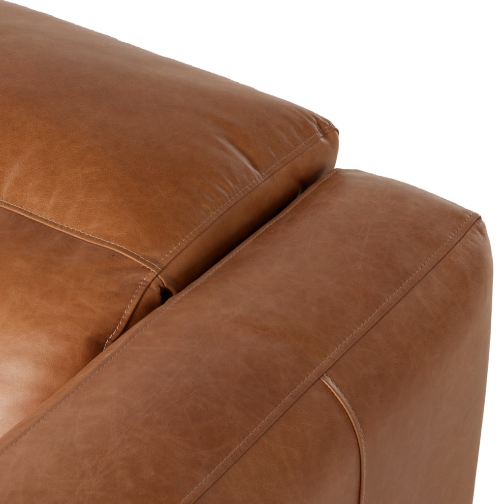 Radley Power Recliner Chair - Sonoma Butterscotch Leather Reclining Sofa with USB Charging | Perfect for Living Room, Home Theater & Office Relaxation
