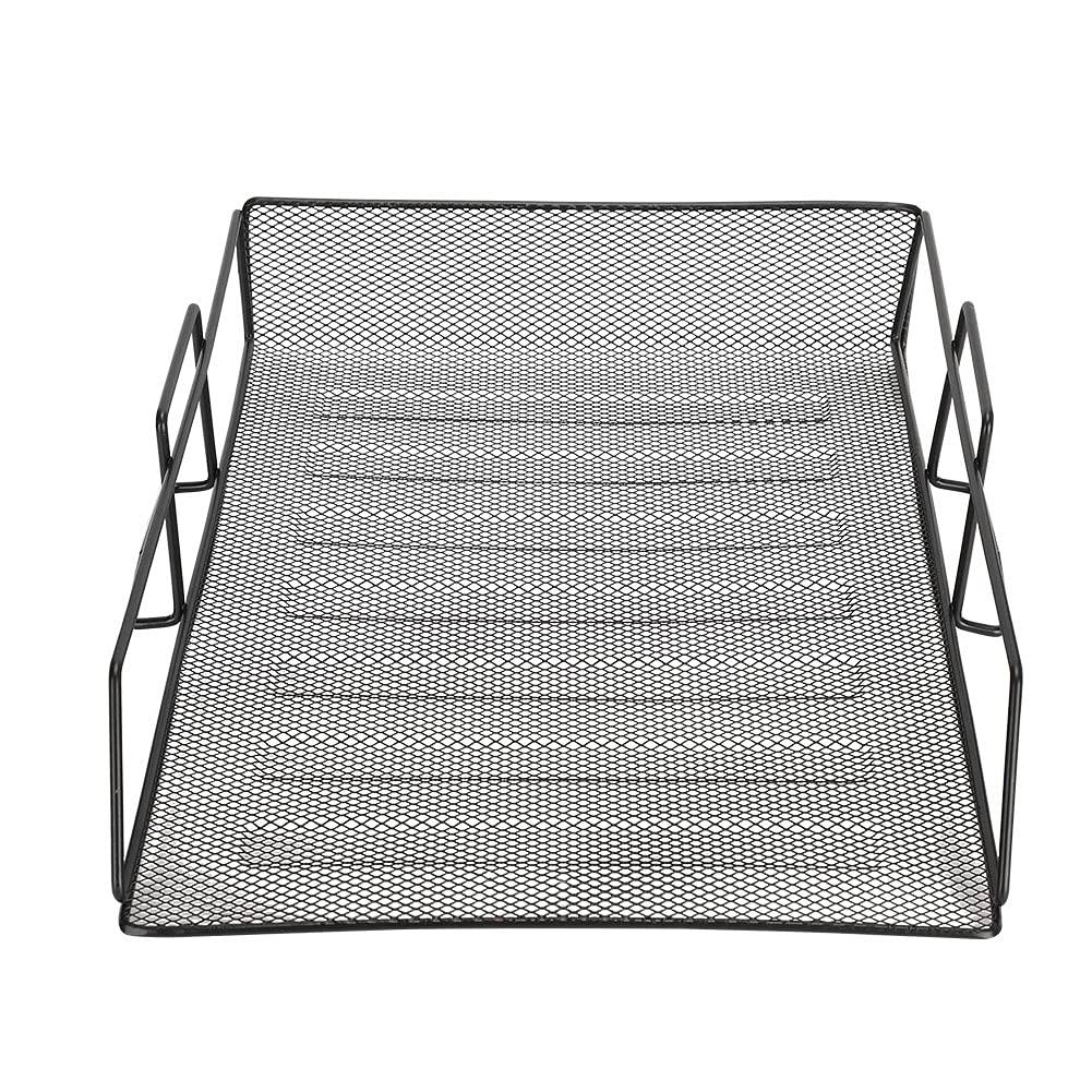 Metal Desktop Tray Organizer - Sturdy Iron Letter Tray for Office Documents, Books & Paper Storage | Perfect for Home Office, School & Workspace Organization