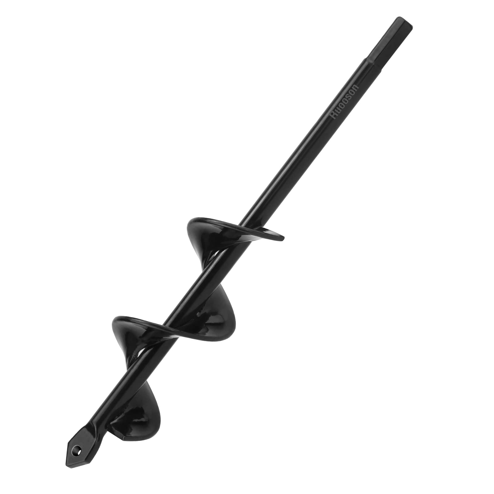 Ruososn 1.6X9 Inch Garden Auger Drill Bit - Spiral Planting Tool for 3/8