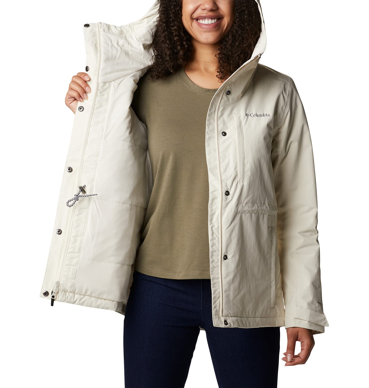 Columbia Women's Hadley Trail Jacket - Waterproof Hiking Jacket for Outdoor Adventures, Lightweight Windbreaker for Camping & Travel