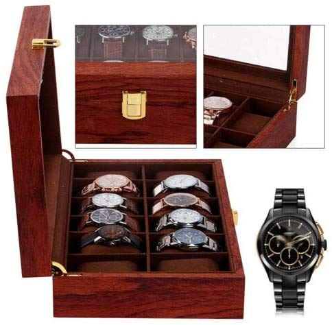 Automatic Watch Winder Display Box - 12 Slots for Watches & Jewelry Storage - Perfect for Home & Office