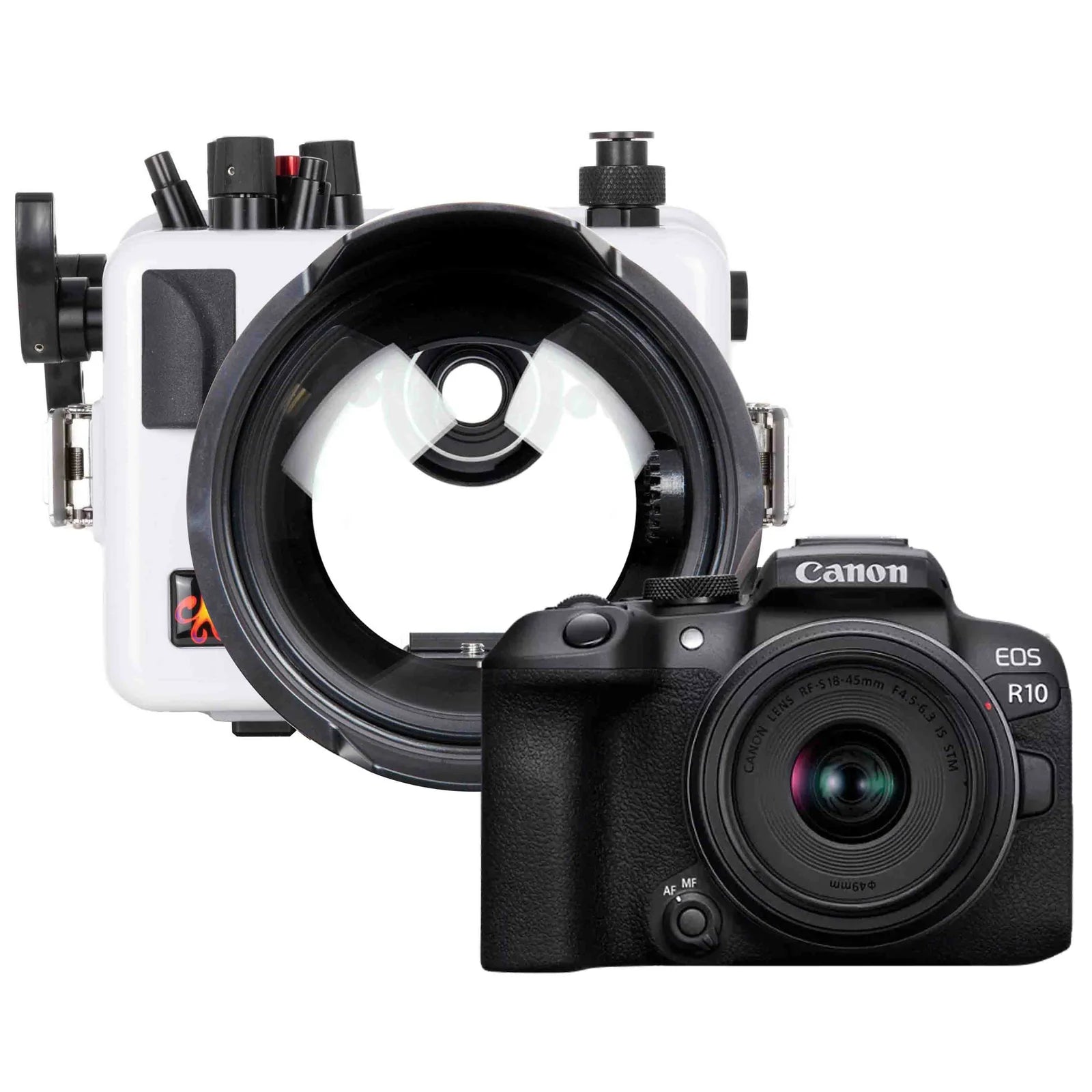 Ikelite 200DLM Waterproof Underwater Housing Case for Canon EOS R10 Camera - Perfect for Scuba Diving, Snorkeling & Marine Photography