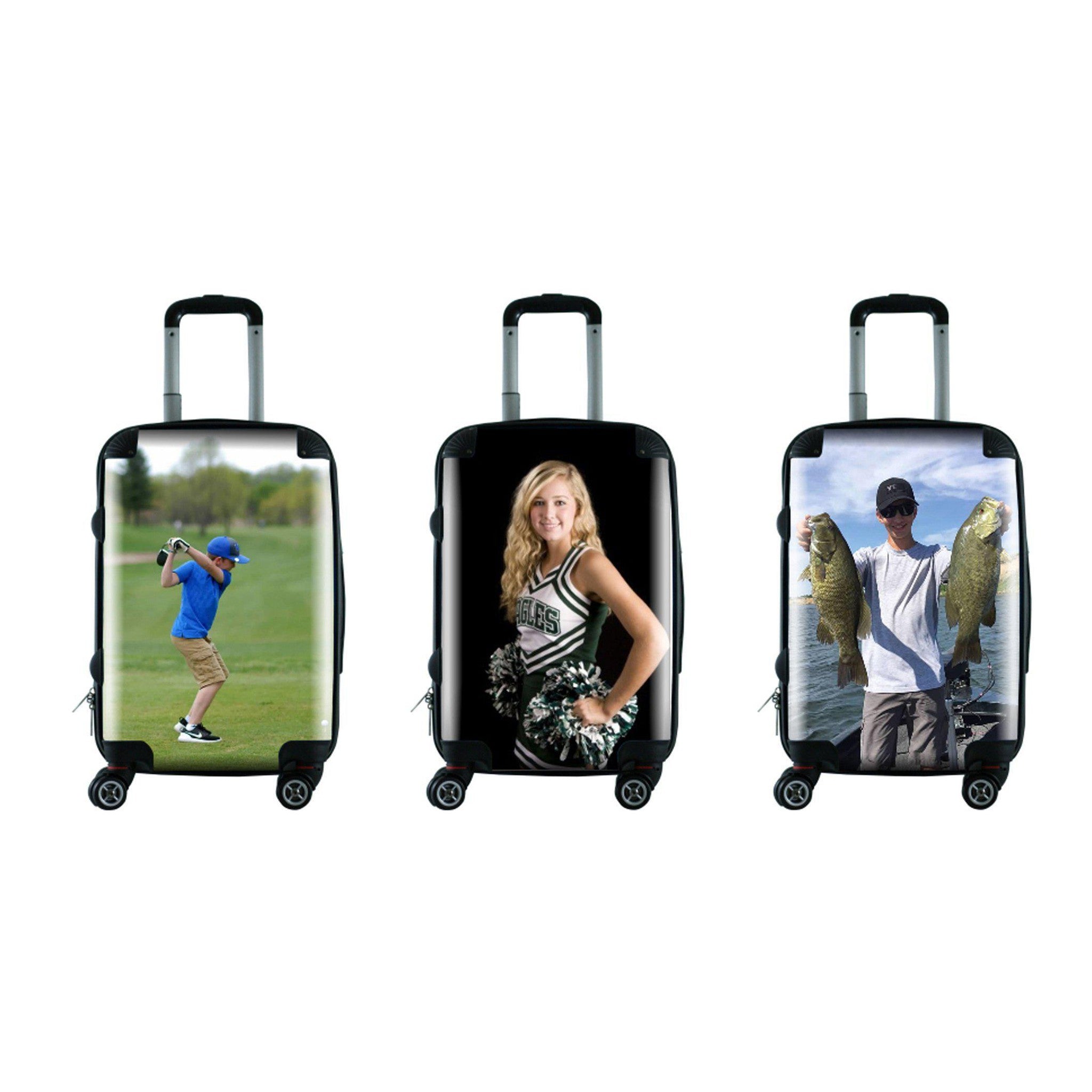 MyFly Bag Personalized Carry On Luggage - Custom Collage Design for Travel | Lightweight Durable Suitcase for Airplane, Business Trips & Weekend Getaways