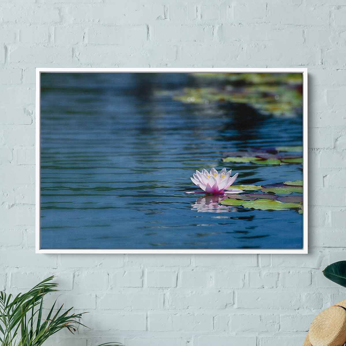 Blue Lotus Wall Art Canvas Print - Modern Home Decor for Living Room, Bedroom & Office - 9427