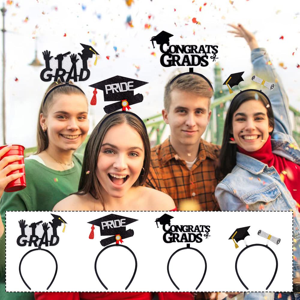 1Pcs Graduation Hat Headband - Bachelor Cap Headband for Graduation Party, Dress Up, Decorations & Accessories | Perfect for Graduation Ceremony, Photo Shoots & Costume Parties