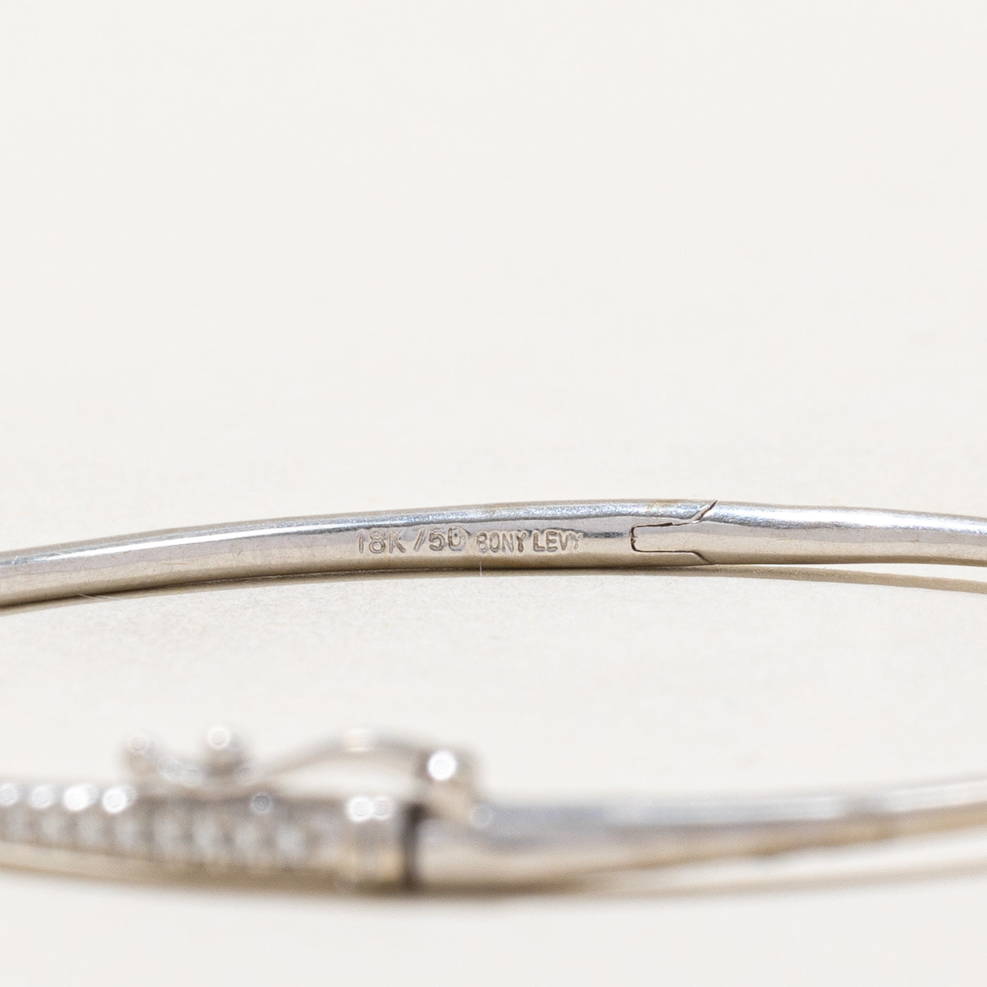 Single Row Diamond Bangle Bracelet | 0.58ctw | 7.5 Inches | Elegant Women's Jewelry for Weddings, Parties & Special Occasions