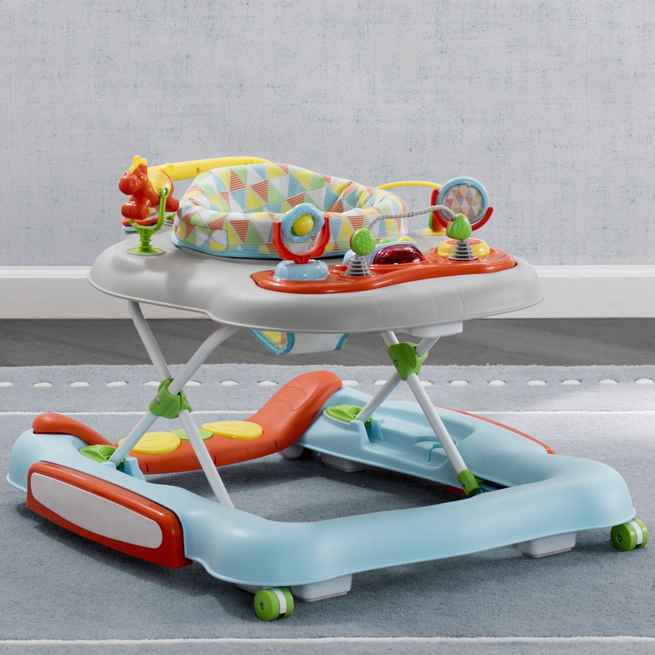 4 in 1 Discover & Play Musical Baby Walker - Interactive Learning Toy with Lights & Sounds for Toddlers 6-12 Months - Perfect for Early Development & First Steps