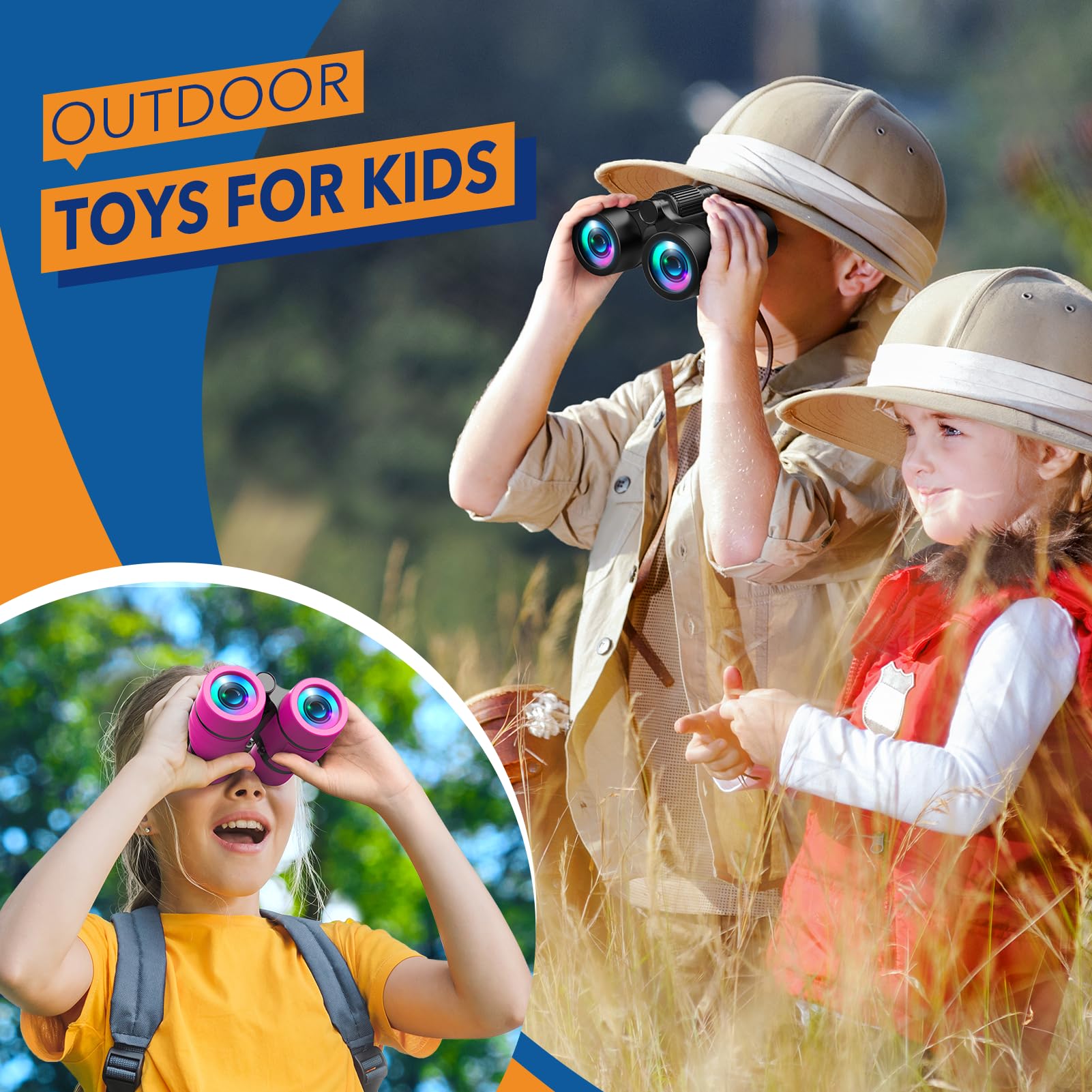 **Kids Binoculars for Boys & Girls Ages 3-8 - Bird Watching & Outdoor Exploration Toy with Manual - Perfect Easter, Birthday Gifts for 4-8 Year Olds - Ideal for Camping, Hiking, Travel & Nature Adventures**