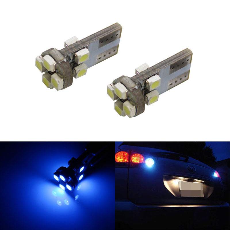 2 Pack Blue 8 SMD T10 LED Bulbs for Car Backup Reverse Lights - 912 920 921 Wedge Compatible - Bright & Energy Efficient - Perfect for Nighttime Parking and Enhanced Visibility