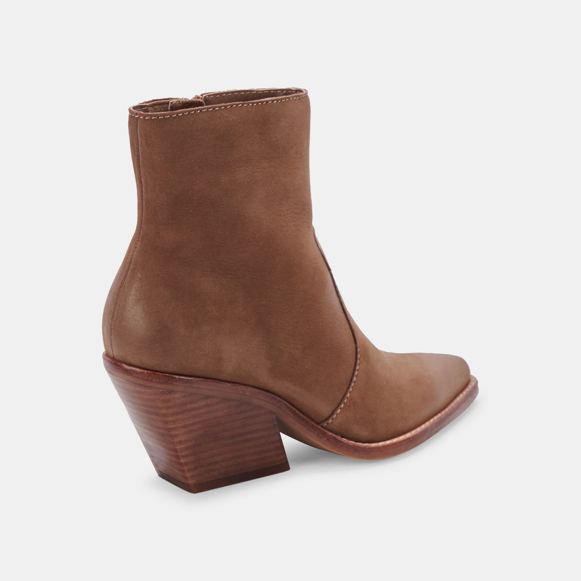 VOLLI Women's Brown Nubuck Leather Ankle Boots - Comfortable Casual & Outdoor Booties for Fall/Winter Fashion, Hiking, and Daily Wear
