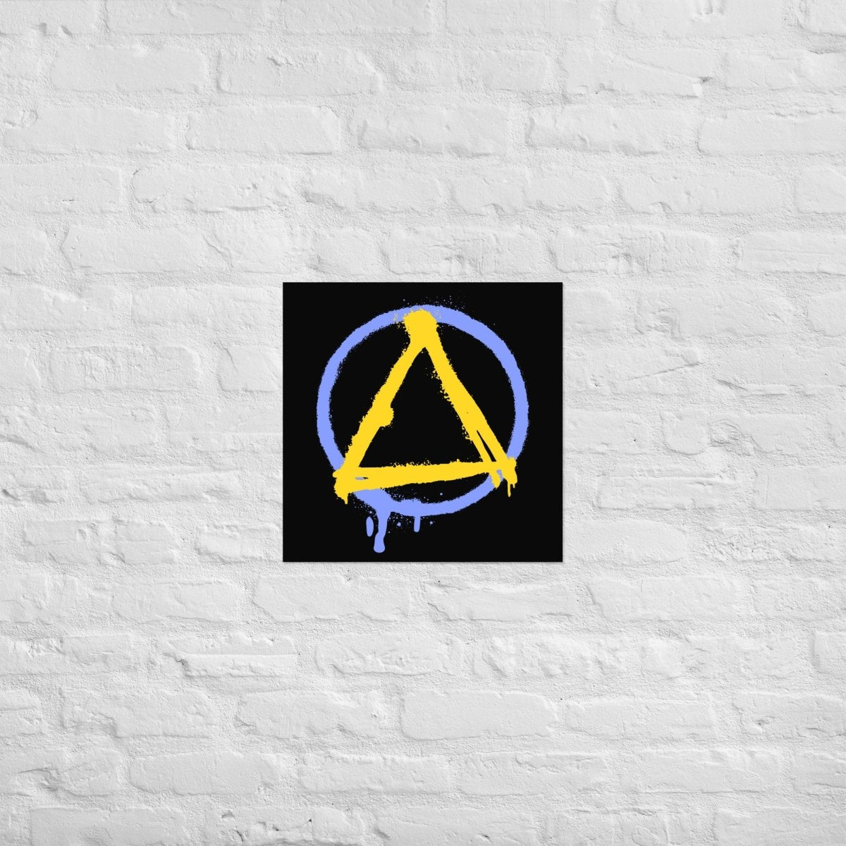 Sobriety Symbol Graffiti Poster - Vibrant Recovery Art Print for AA Meetings, Therapy Offices & Sober Living Spaces