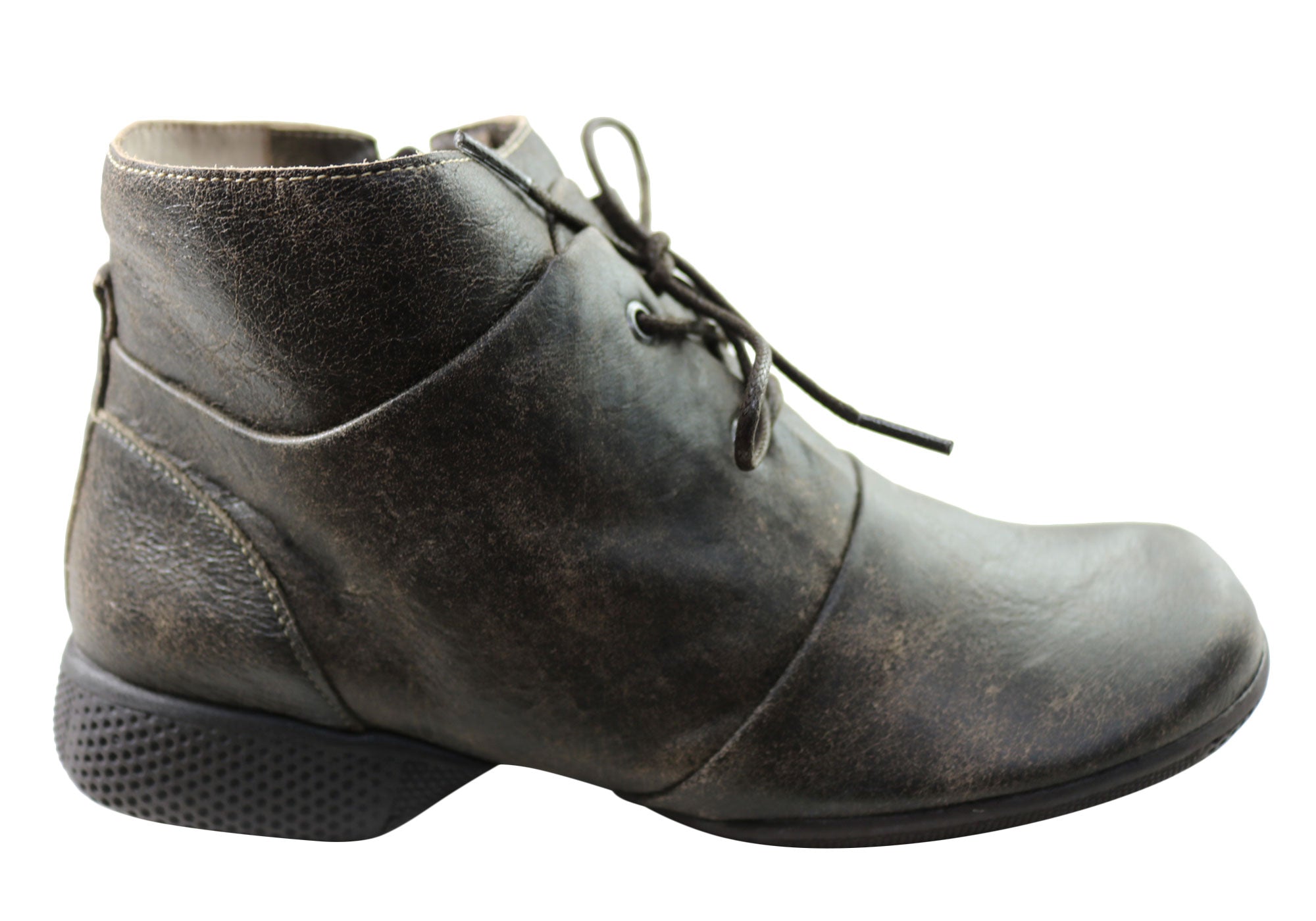 J Gean Angie Women's Comfortable Leather Ankle Boots - Made in Brazil - Perfect for Work, Casual Wear & Fall Fashion