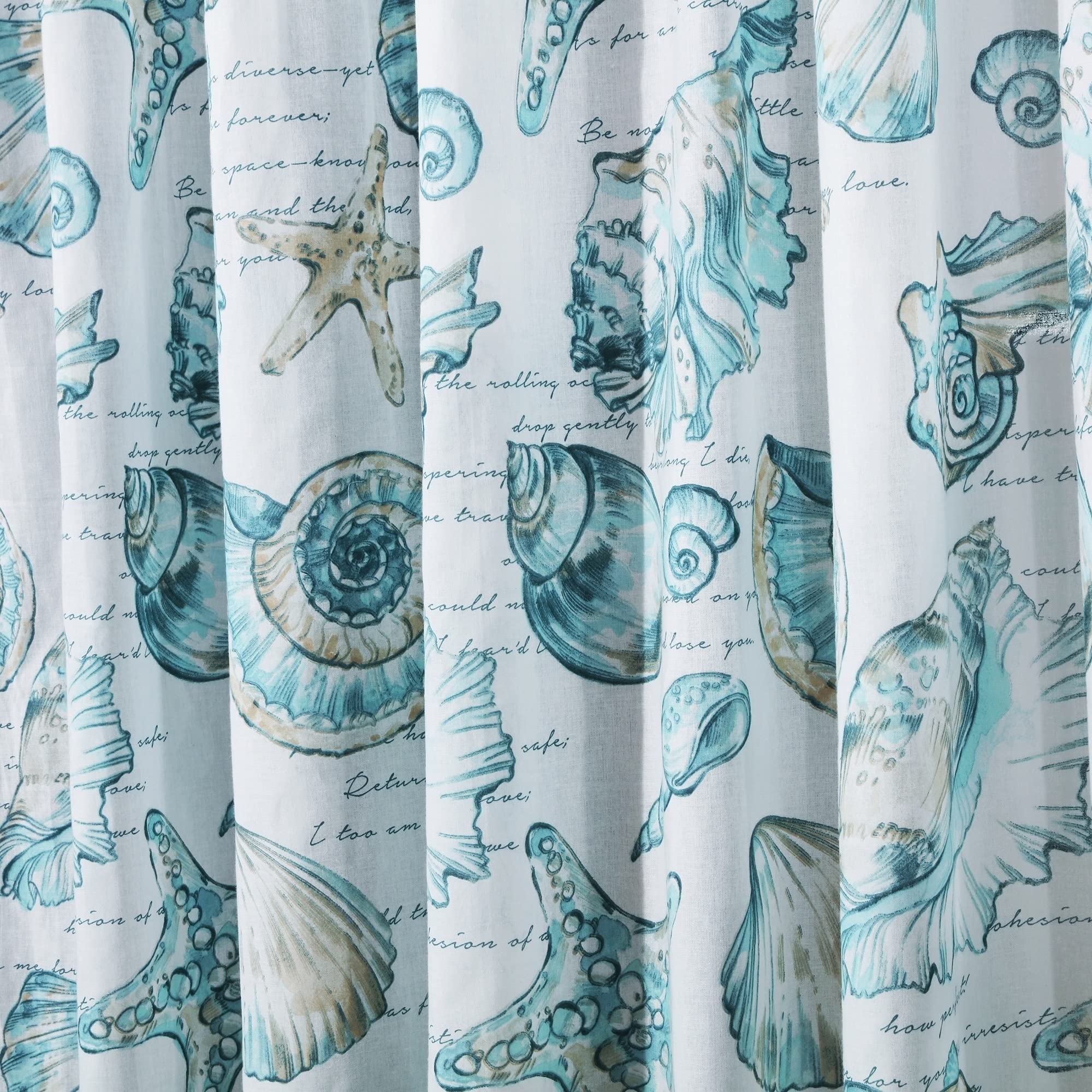 Cruz Coastal Shower Curtain Linen - Waterproof Bathroom Decor for Beach Theme, Nautical Style, and Coastal Home Decor | Perfect for Bathrooms, Guest Suites, and Vacation Rentals