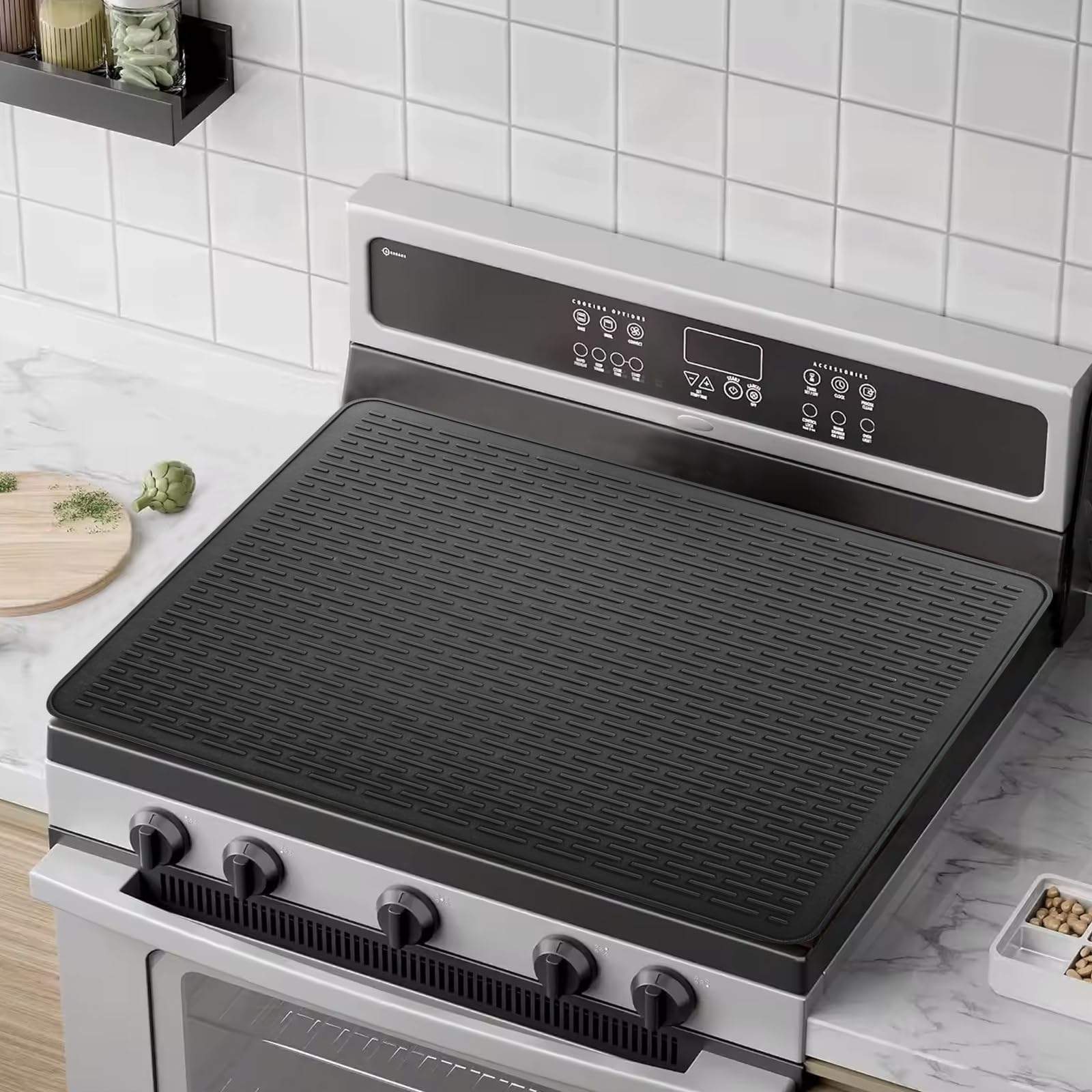 Heat-Resistant Silicone Stove Top Cover for Electric & Glass Cooktops - 28