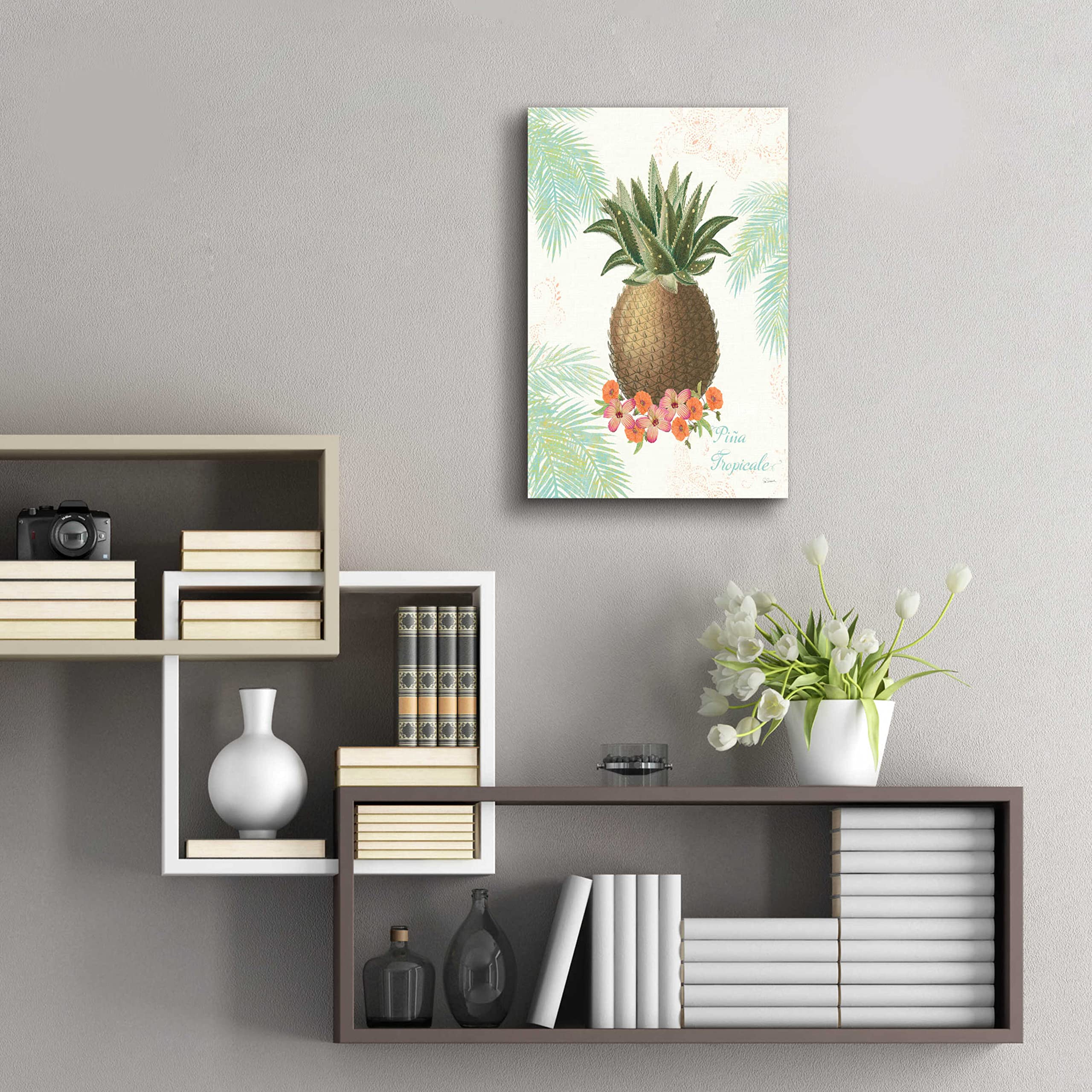 Epic Art 'Flamingo Tropicale IV' by Sue Schlabach - 16x24 Inch Vibrant Acrylic Glass Wall Decor - Tropical Flamingo Painting for Living Room, Bedroom & Office Decor