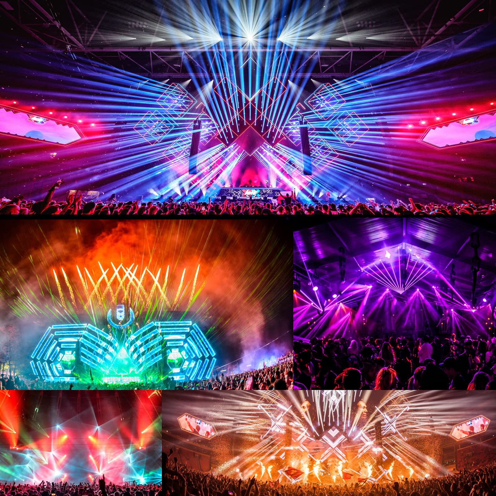 Topteng 230W DJ Stage Moving Head Beam Light with 7R Zoom, 8 Prism Strobe, DMX 16Ch - Professional Sharpy Spotlight for Party, Stage, and Event Lighting