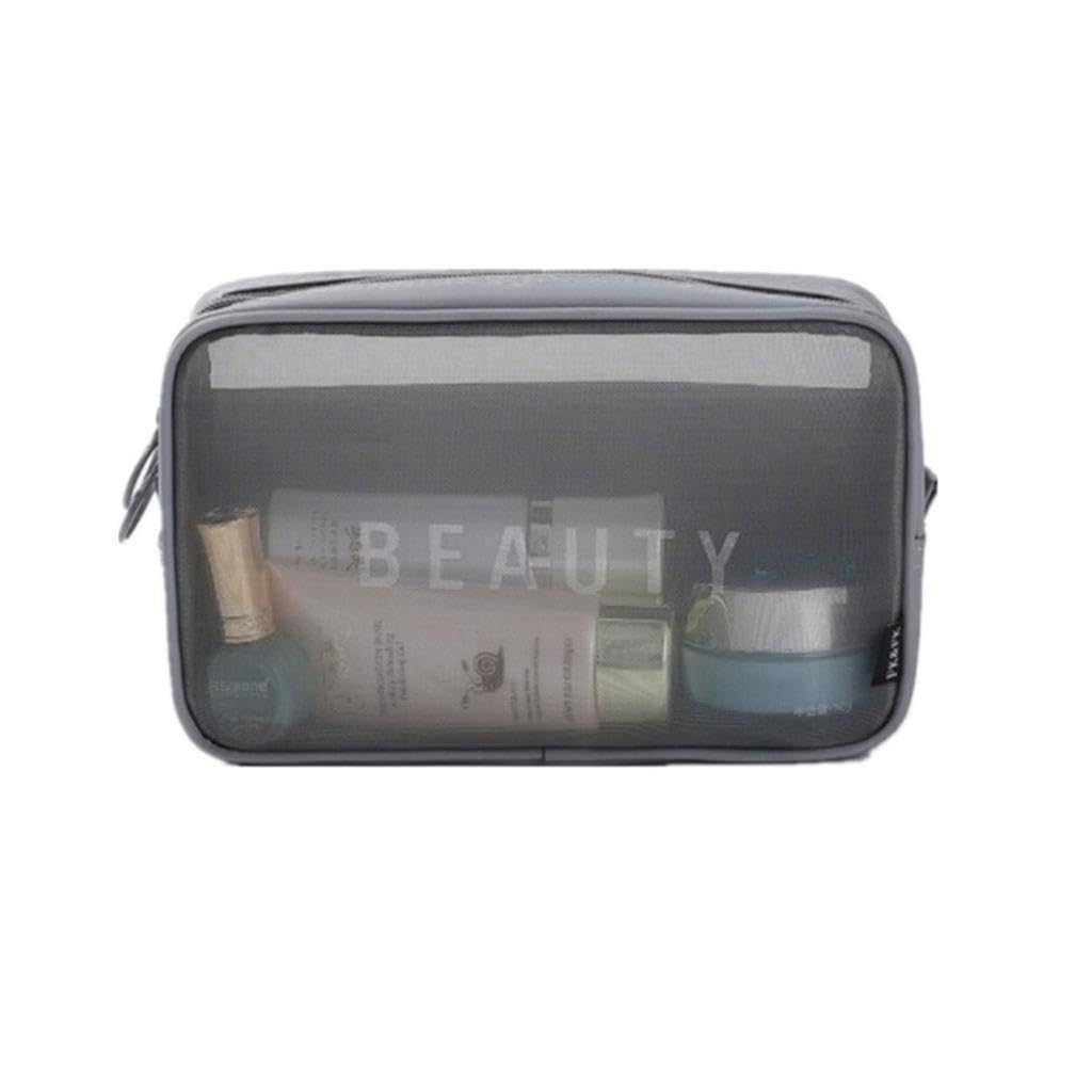 B-LADY Clear Travel Cosmetic Bag | Waterproof PVC Toiletry Pouch with Zipper | Portable Makeup Organizer for Women & Men | Perfect for Air Travel, Gym & Daily Essentials Storage