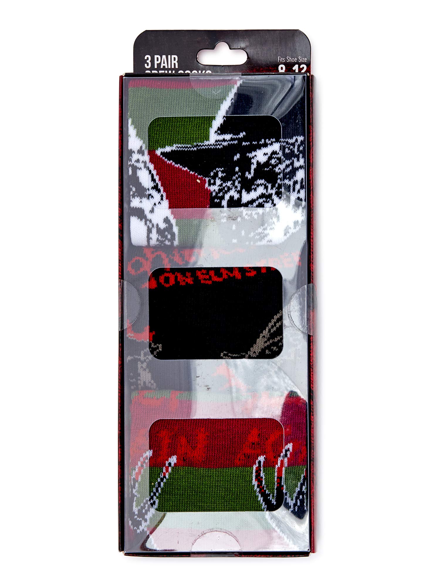 Freddy Krueger Nightmare on Elm Street Men's 3-Pack Horror Movie Crew Socks - Perfect for Halloween Costumes, Cosplay & Horror Fans