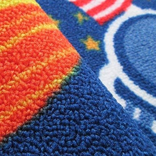FADFAY Outer Space Themed Kids Rug - Soft & Durable 39''x52'' Playroom Carpet for Boys & Girls - Perfect for Bedroom, Nursery, or Play Area Decor