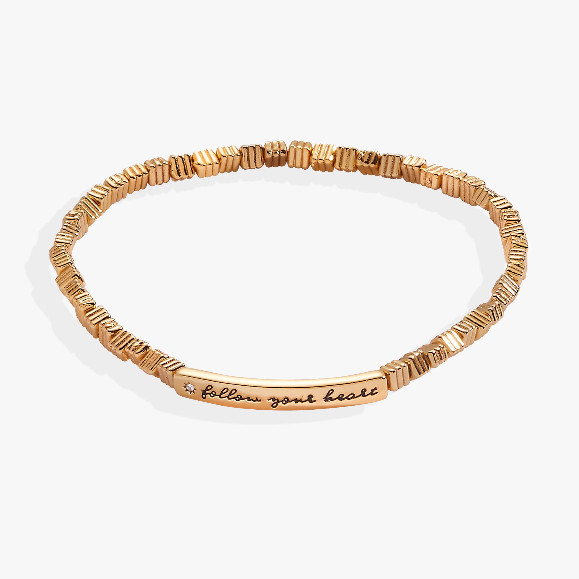 Follow Your Heart Stretch Bracelet - Adjustable Elastic Beaded Bracelet for Women - Perfect for Yoga, Meditation & Everyday Wear