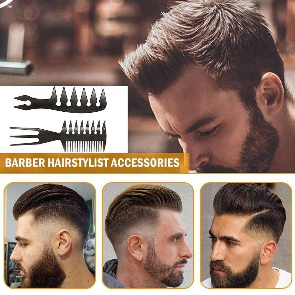 1pc Wide Teeth Hairbrush Comb for Men - Professional Beard Styling & Hairdressing Tool - Salon & Barber Accessory - Perfect for Home, Travel & Professional Grooming