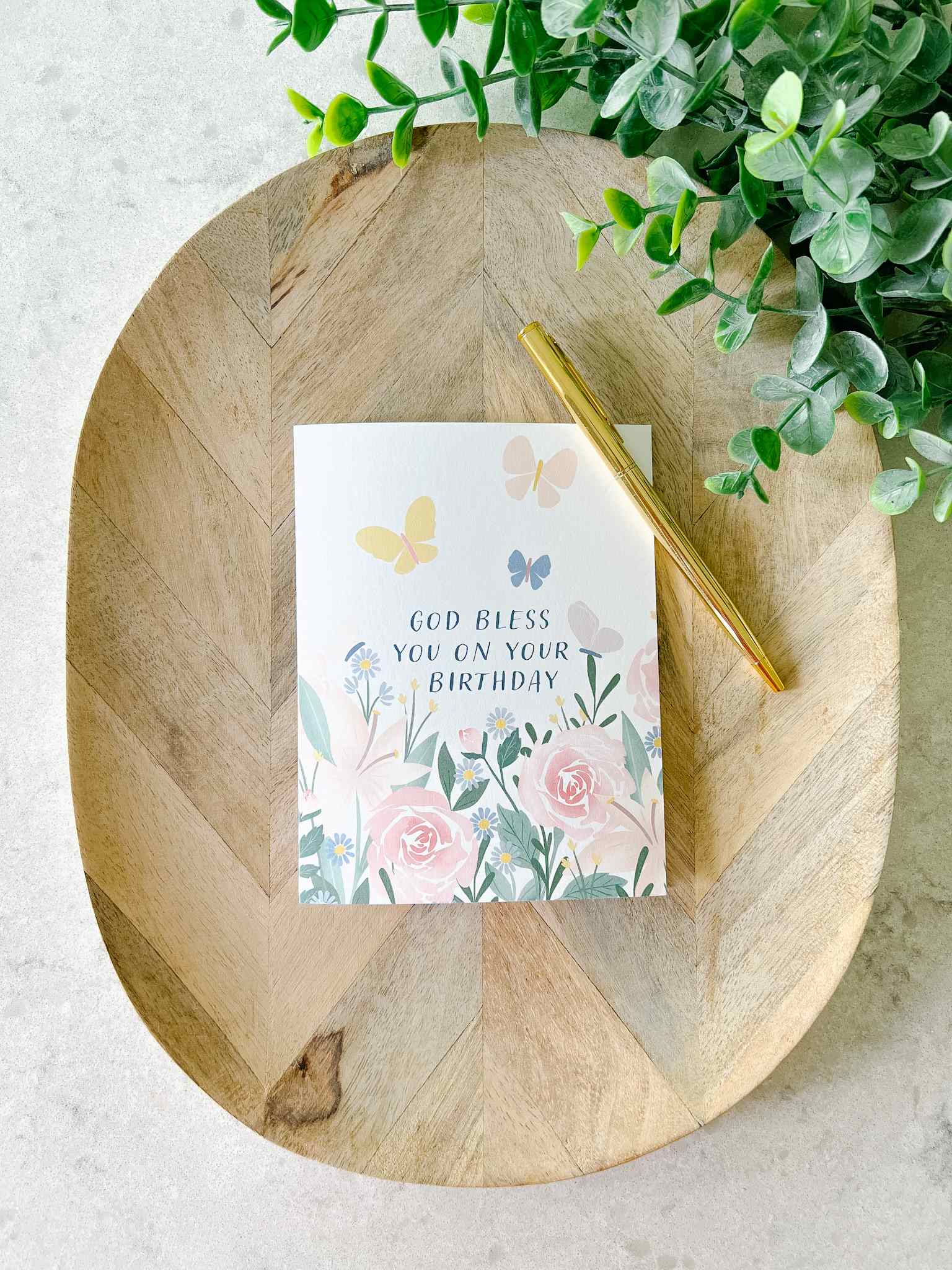 God Bless You on Your Birthday Greeting Card - Religious Birthday Card with Blessings - Perfect for Christian Friends & Family Celebrations