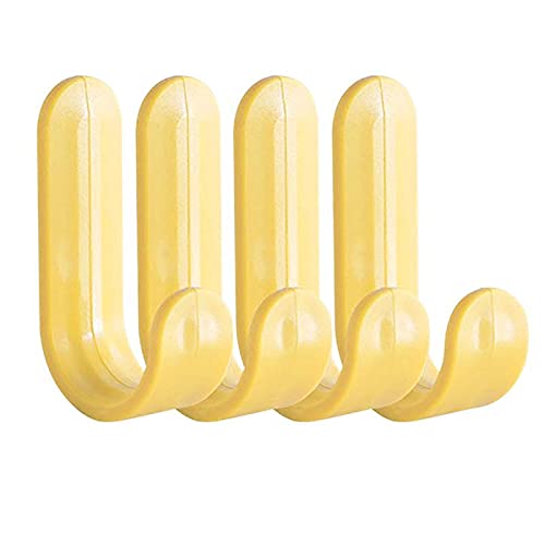 4-Pack Strong Adhesive Hooks - No Drill Wall Hangers for Hats, Keys, Kitchen Utensils | Waterproof Sticky Hooks for Bathroom, Home, Hotel & Office | Perfect for Organizing Caps, Towels & Umbrellas