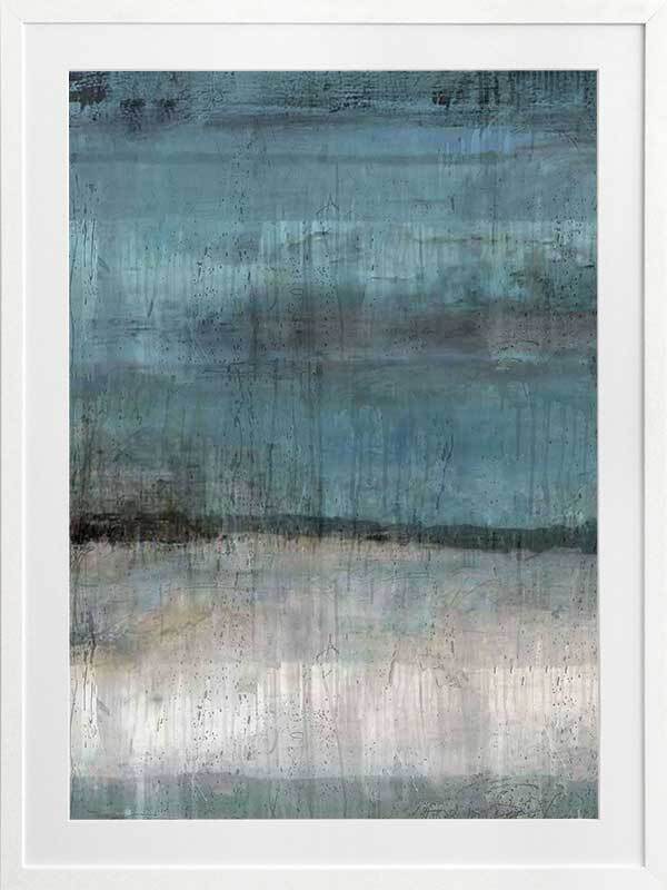 City Fog II Framed Wall Art Print - Modern Landscape Painting for Living Room, Bedroom & Office Decor
