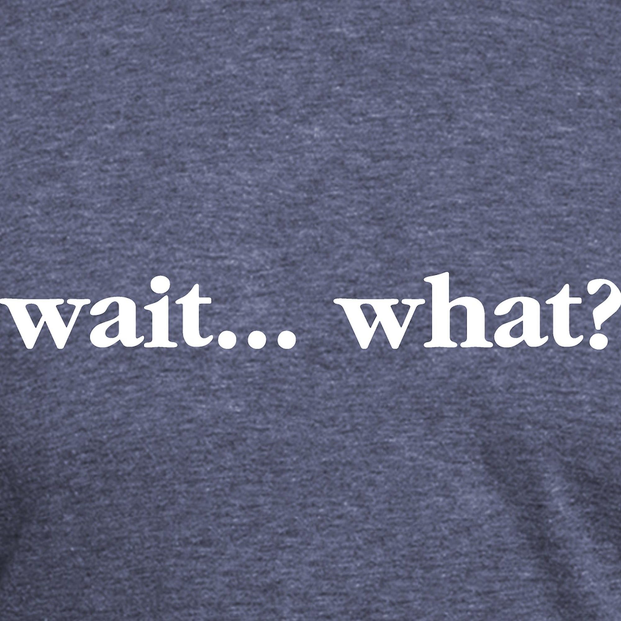 Wait What? Funny Men's Deluxe Tri-Blend T-Shirt - Soft Vintage Style Tee for Casual Wear, Gifts & Everyday Outfits
