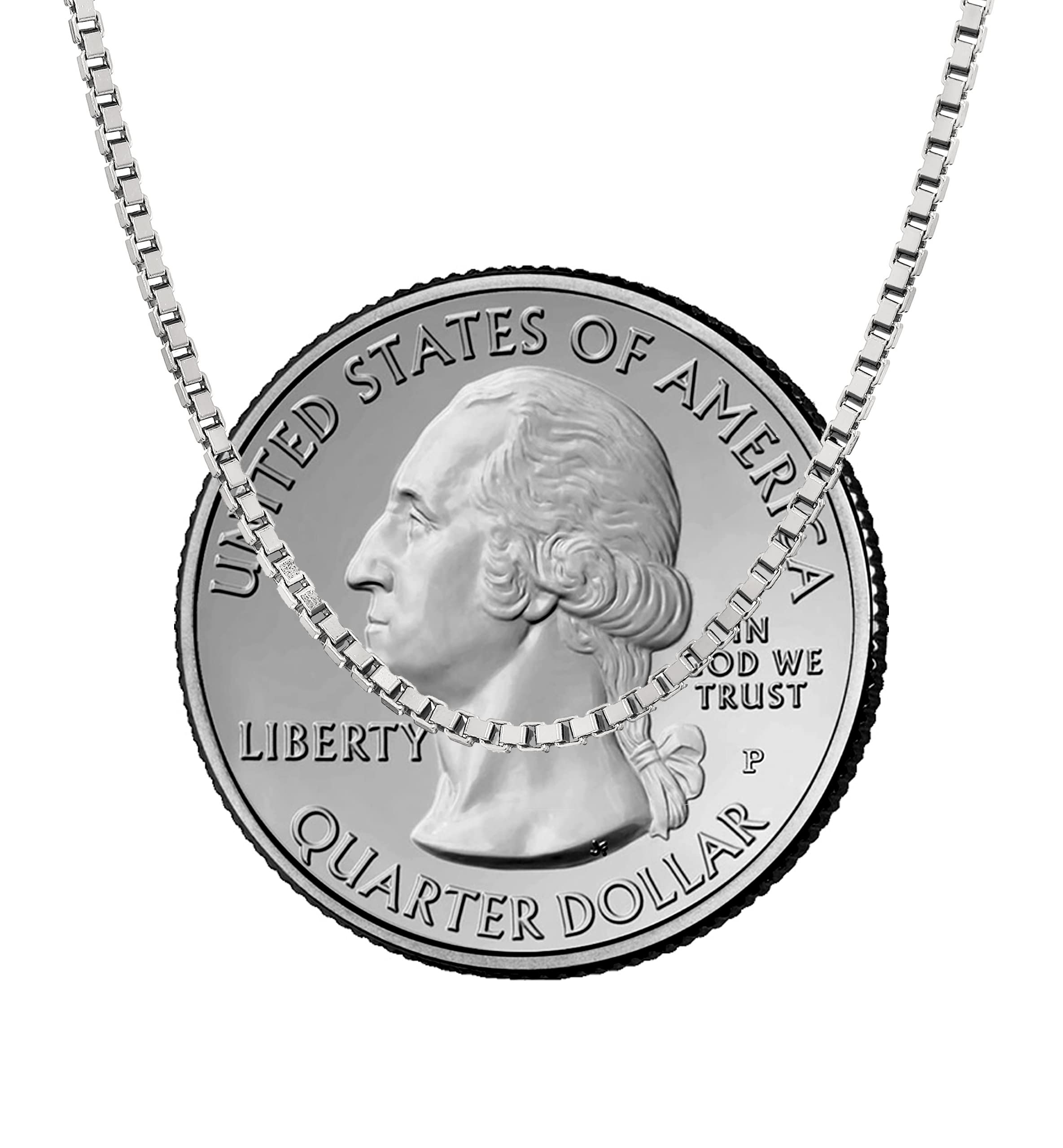 Savlano 925 Sterling Silver 1.1MM Box Chain Necklace for Women & Men - Solid Italian Jewelry with Gift Box - Perfect for Gifts, Anniversaries, Weddings & Everyday Wear