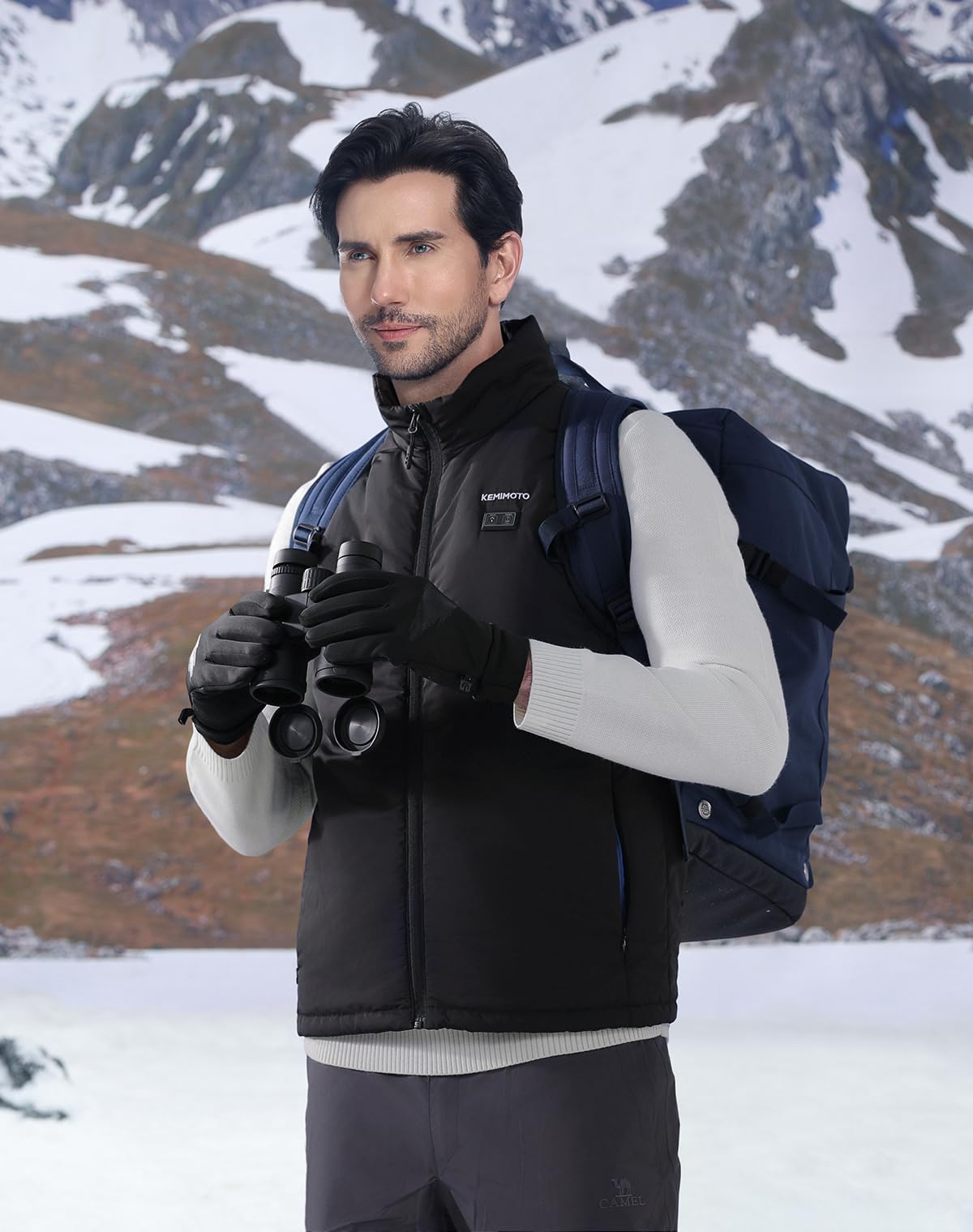 KEMIMOTO Lightweight Heated Vest for Men - USB Rechargeable Battery Heated Jacket for Hunting & Outdoor Activities - Winter Electric Warming Vest - Perfect Gift for Dad, Husband - Ideal for Camping, Hiking & Cold Weather