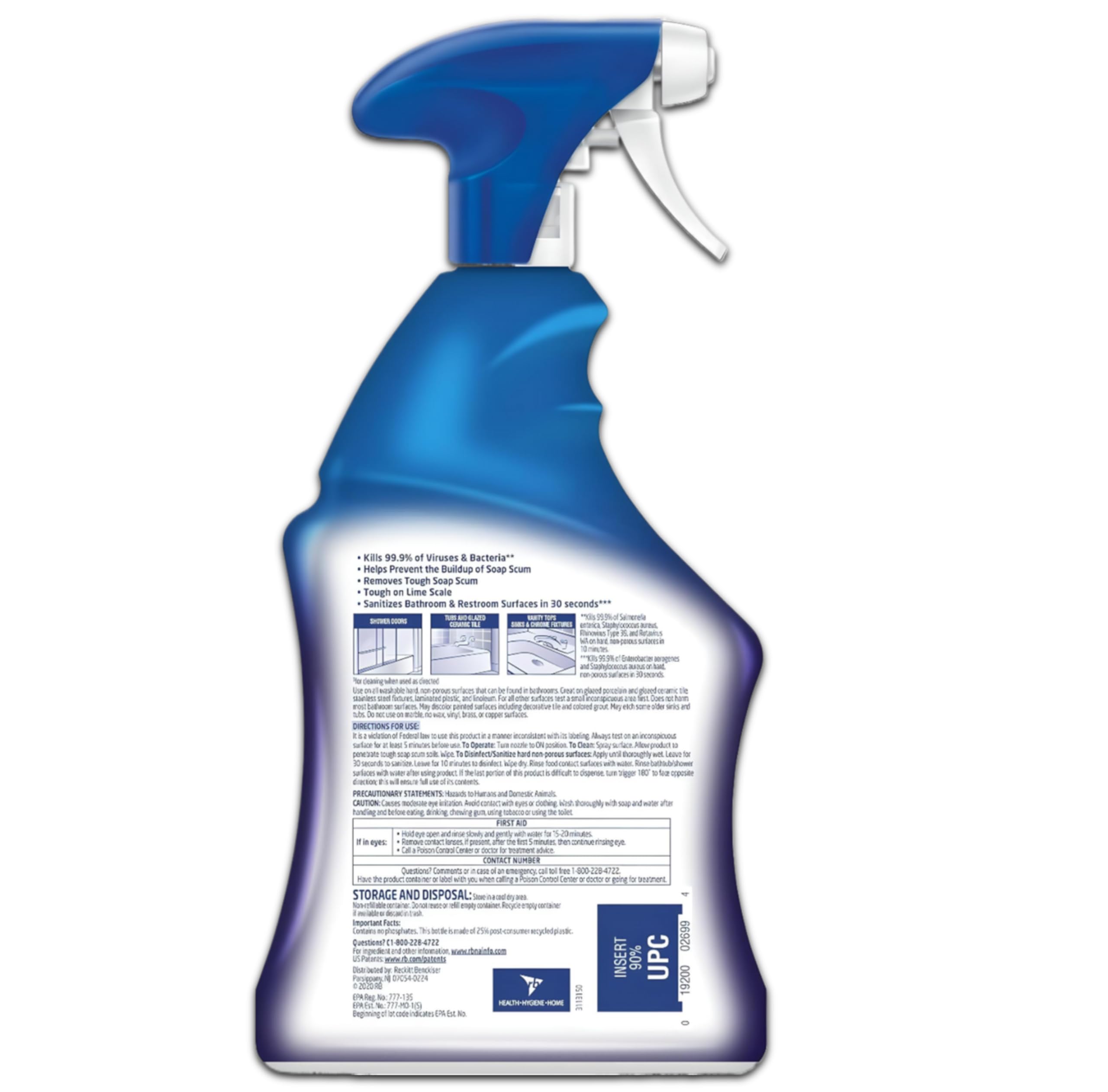 Lysol Power Bathroom Foamer 32oz & Toilet Cleaner 24oz Bundle with Toilet Brush & 2 Microfiber Cloths | Island Breeze & Country Scent | Complete Bathroom Cleaning Kit for Home, Hotel, and Office Use