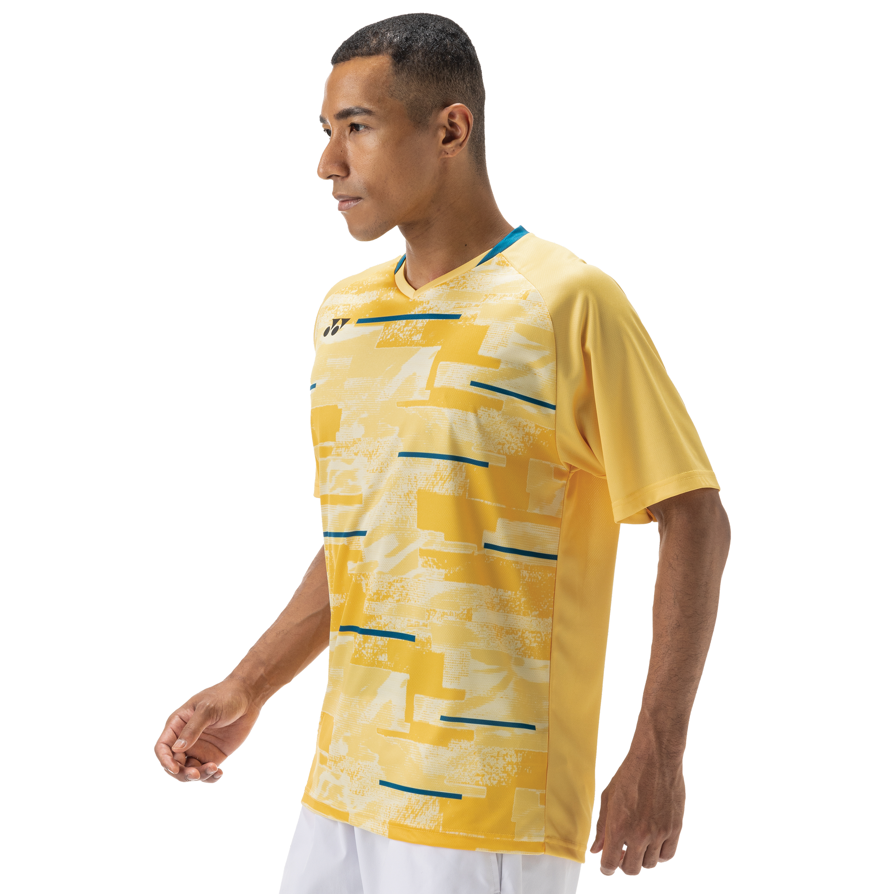 Yonex YM0034EX Men's Badminton & Tennis Sports Shirt - Breathable Quick-Dry Performance Top in Soft Yellow - Perfect for Court Matches & Training Sessions