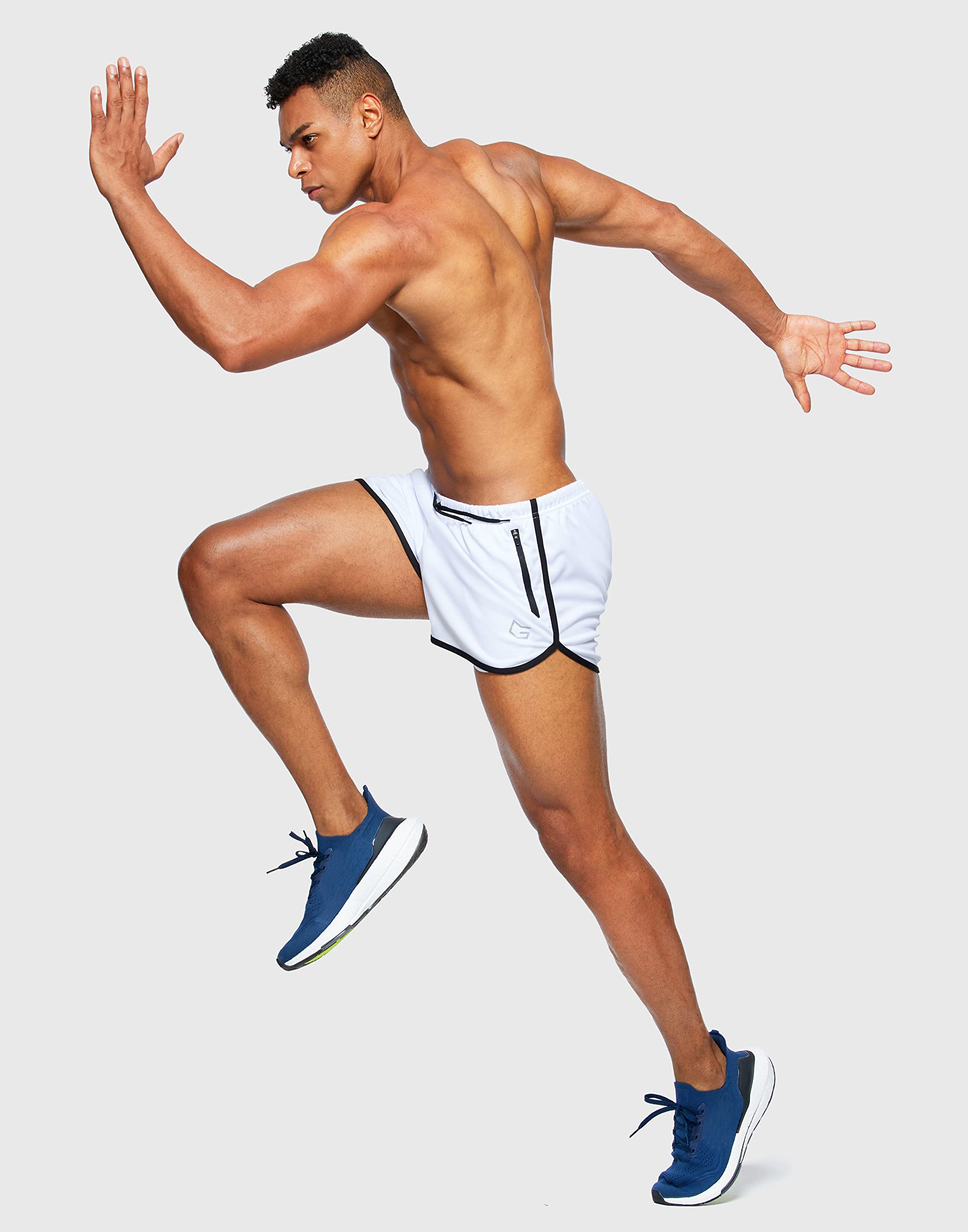 Men's 3 Inch Running Shorts - Quick Dry Gym Athletic Jogging Shorts with Zipper Pockets - Lightweight Workout Shorts for Running, Training & Outdoor Sports