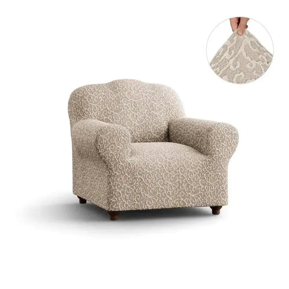 Stylish Jacquard 3D Armchair Slipcover - Premium Stretchable Furniture Protector for Living Room, Bedroom & Office Decor
