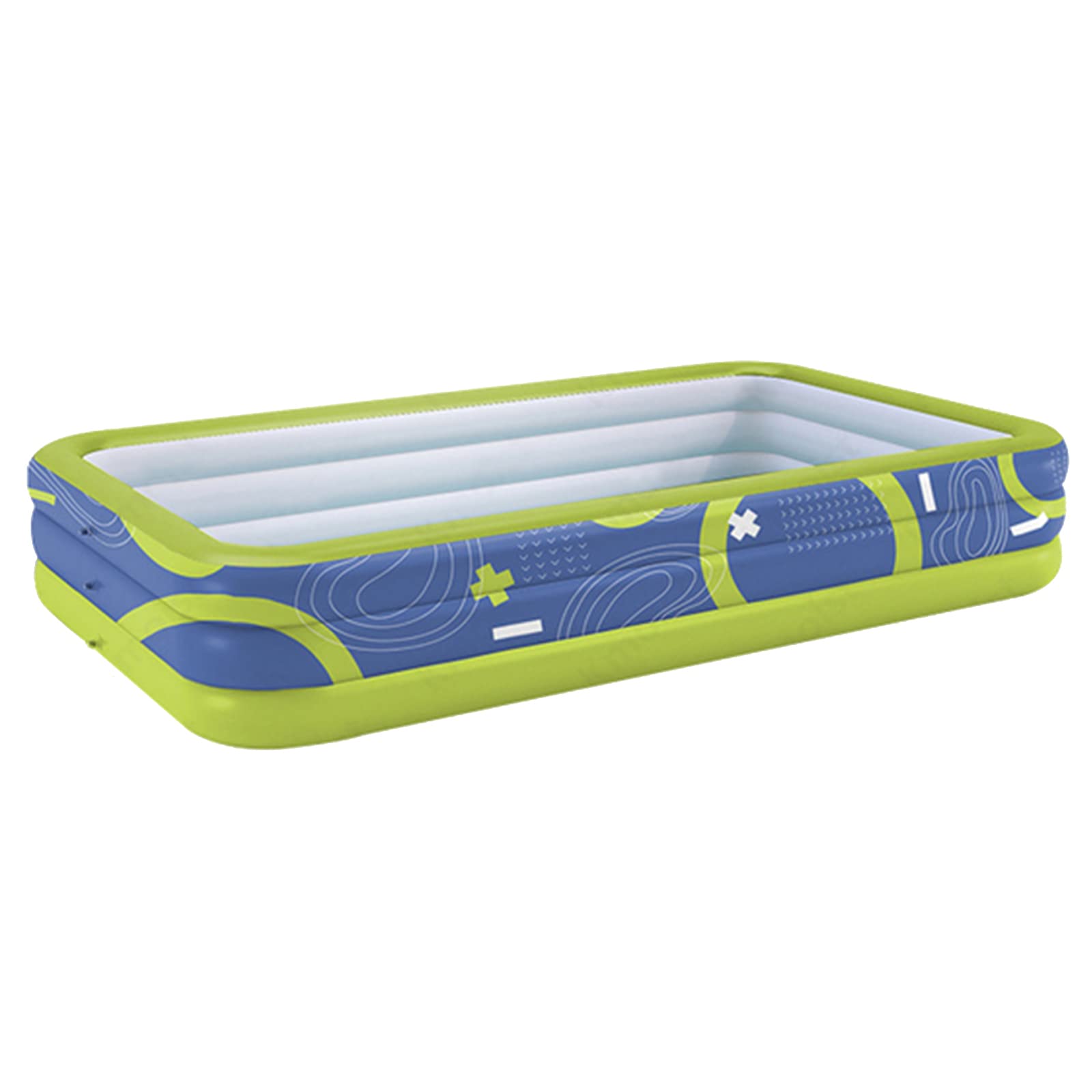 **Inflatable Swimming Pool for Adults & Kids - Large Family Size, Thickened Outdoor Blow Up Pool, Above Ground Rectangular Kiddie Pool for Backyard, Summer Water Party - Blue - Perfect for Backyard Fun, Pool Parties & Relaxation**