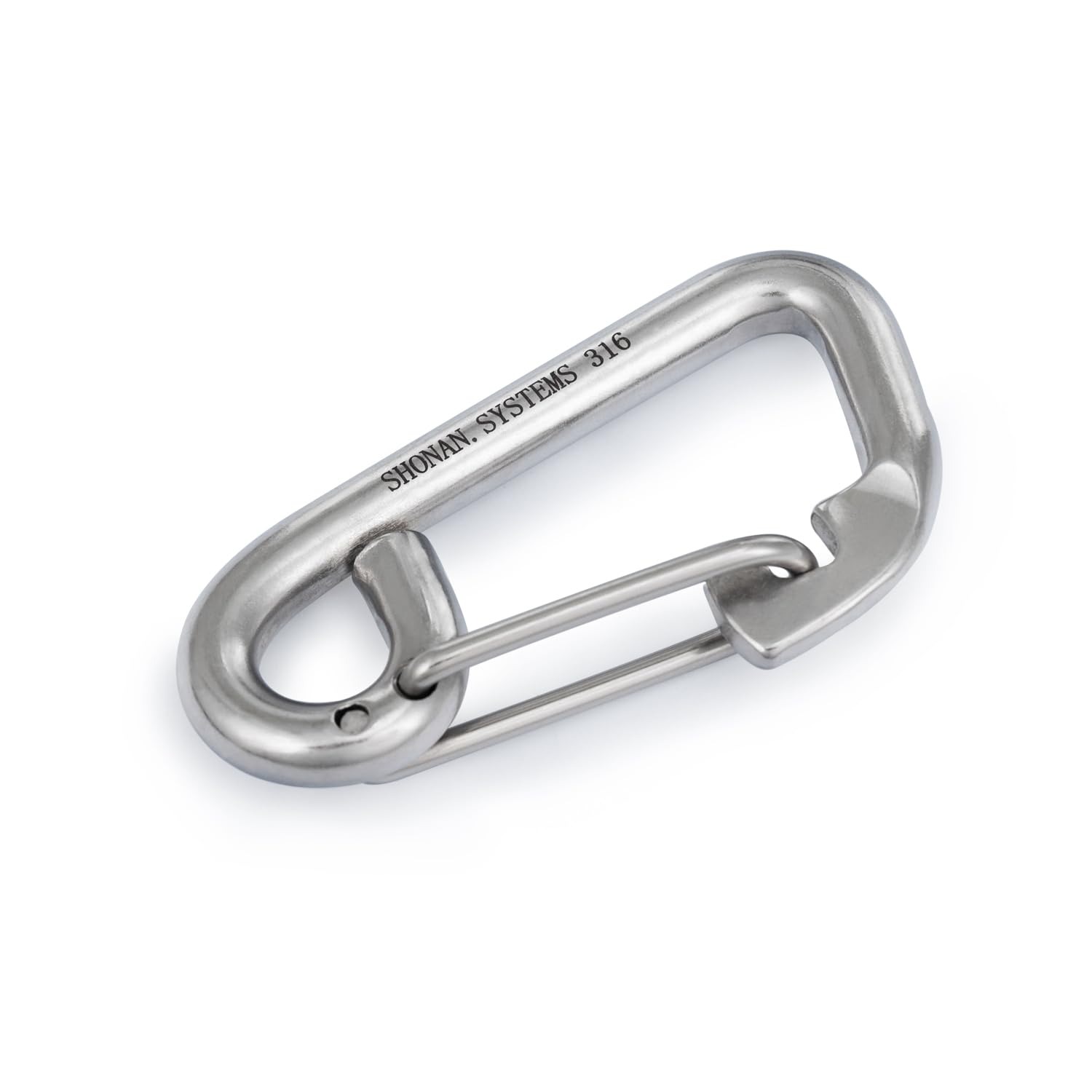 SHONAN Heavy Duty Stainless Steel Marine Boat Hooks with Carabiner - Secure Rope Clips for Jet Ski, Kayak, Boat Dock Lines - Perfect for Water Sports, Boating Safety & Marine Applications
