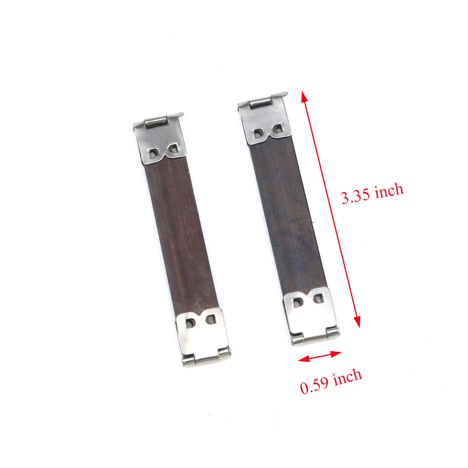 Coshar 20pcs Metal Internal Flex Frames Kiss Clasp Spring Clip Hooks for Coin Bags, Purses & Wallets - 85mm Long - Perfect for DIY Crafts, Jewelry Making & Handbag Repair