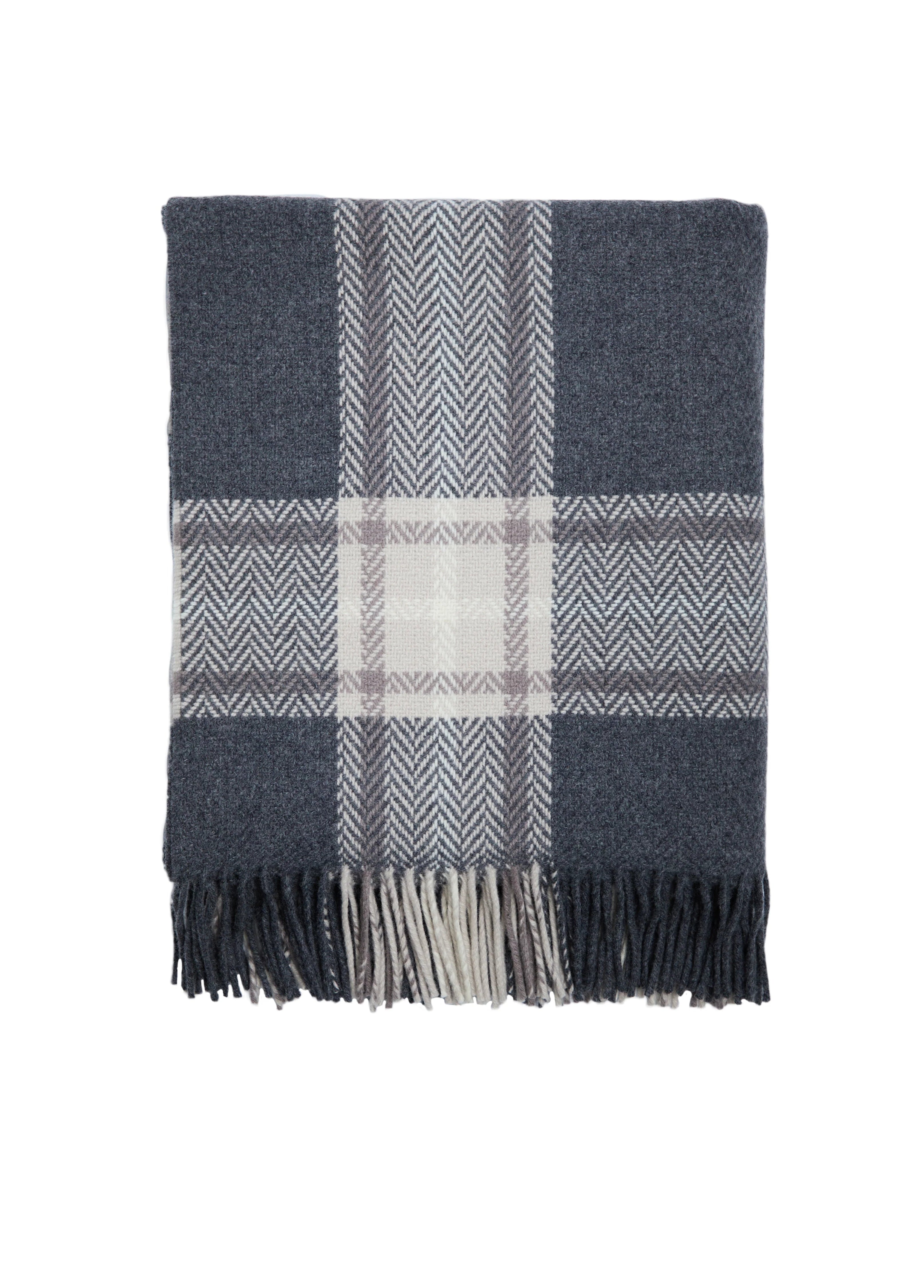Luxury Foxford Cashmere and Lambswool Throw Blanket - Ultra Soft Warm Winter Shawl for Sofa, Bed & Travel - Premium Dun Chaoin Design for Cozy Home Decor & Gift Giving