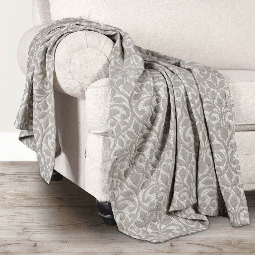 Premium Vineyard Cotton Blend Medium Weight Matelasse Woven Coverlet - Soft Bedspread for Master Bedroom, Guest Room & Luxury Hotels