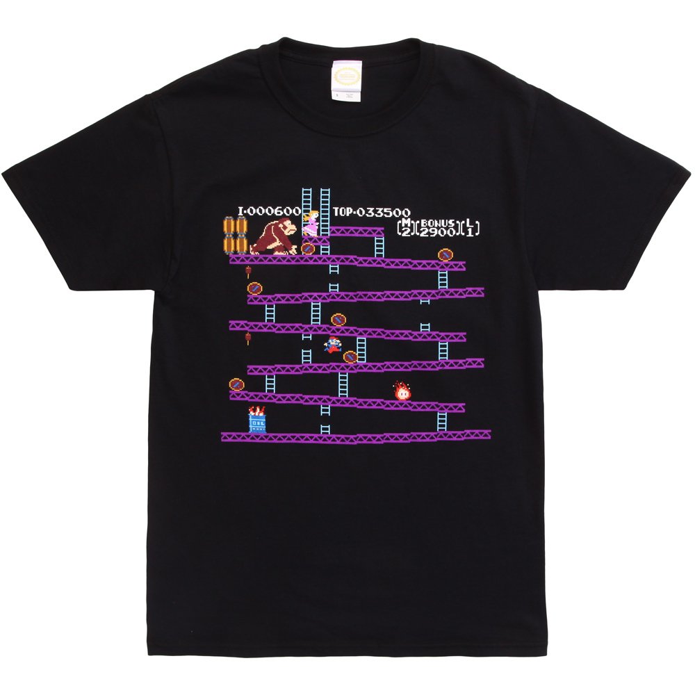Nintendo Men's Kong Screen Print T-Shirt - Comfortable Cotton Tee for Gaming, Casual Wear & Fan Merchandise